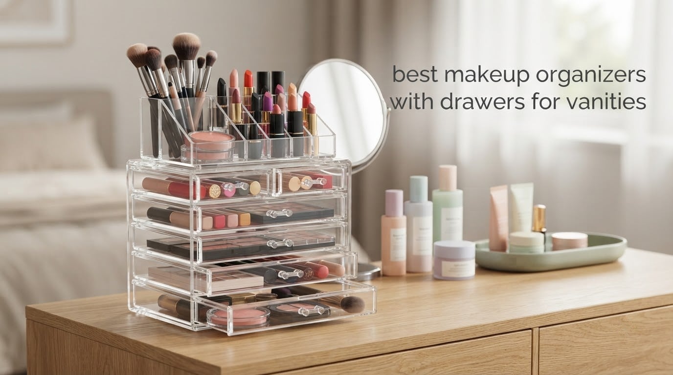 best makeup organizers with drawers for vanities
