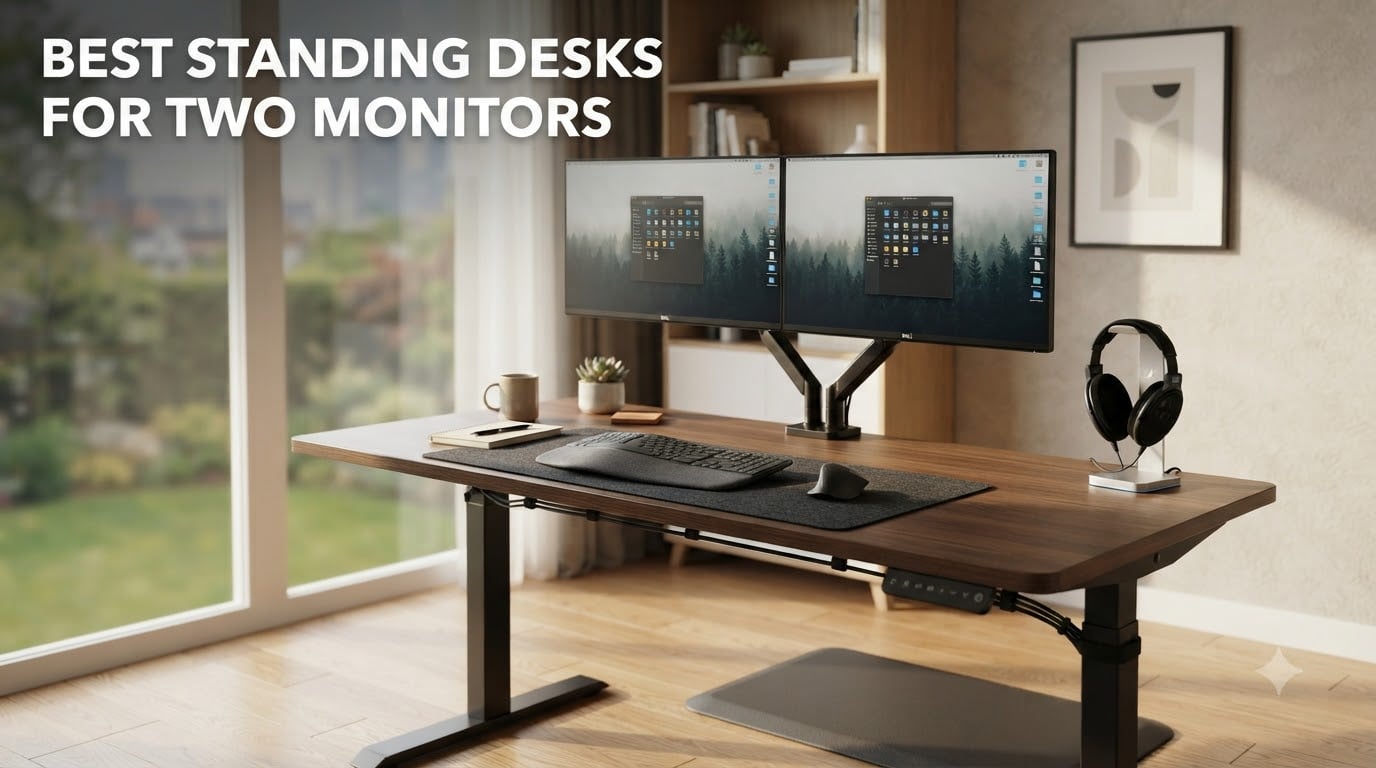8 Best Standing Desks for Two Monitors (September 2026) Tested Picks