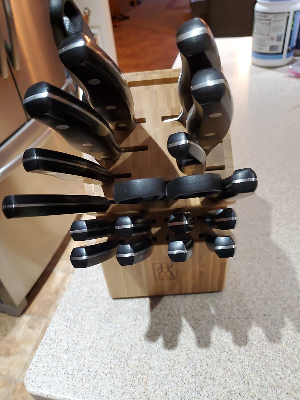 ZWILLING Twin Signature 19-pc Kitchen Knife Set with Block, Chef Knife, Professional Chef Knife Set, German Knife Set Light Brown customer photo 2