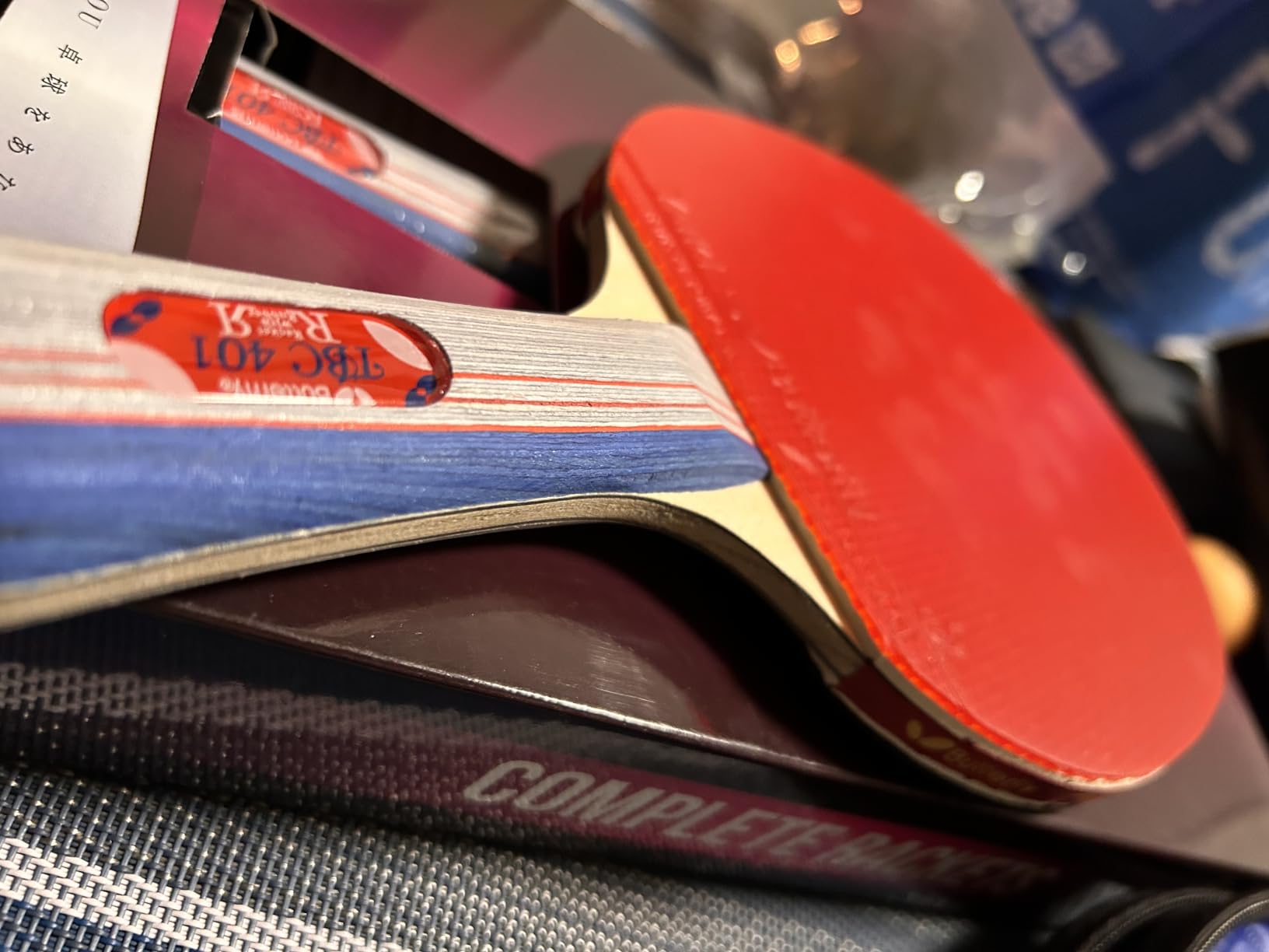 Butterfly 401 Table Tennis Racket Set - 1 Ping Pong Paddle – 1 Ping Pong Paddle Case - ITTF Approved Table Tennis Paddle - Ships in Ping Pong Racket Gift Box, Multi, B401FL customer photo 2