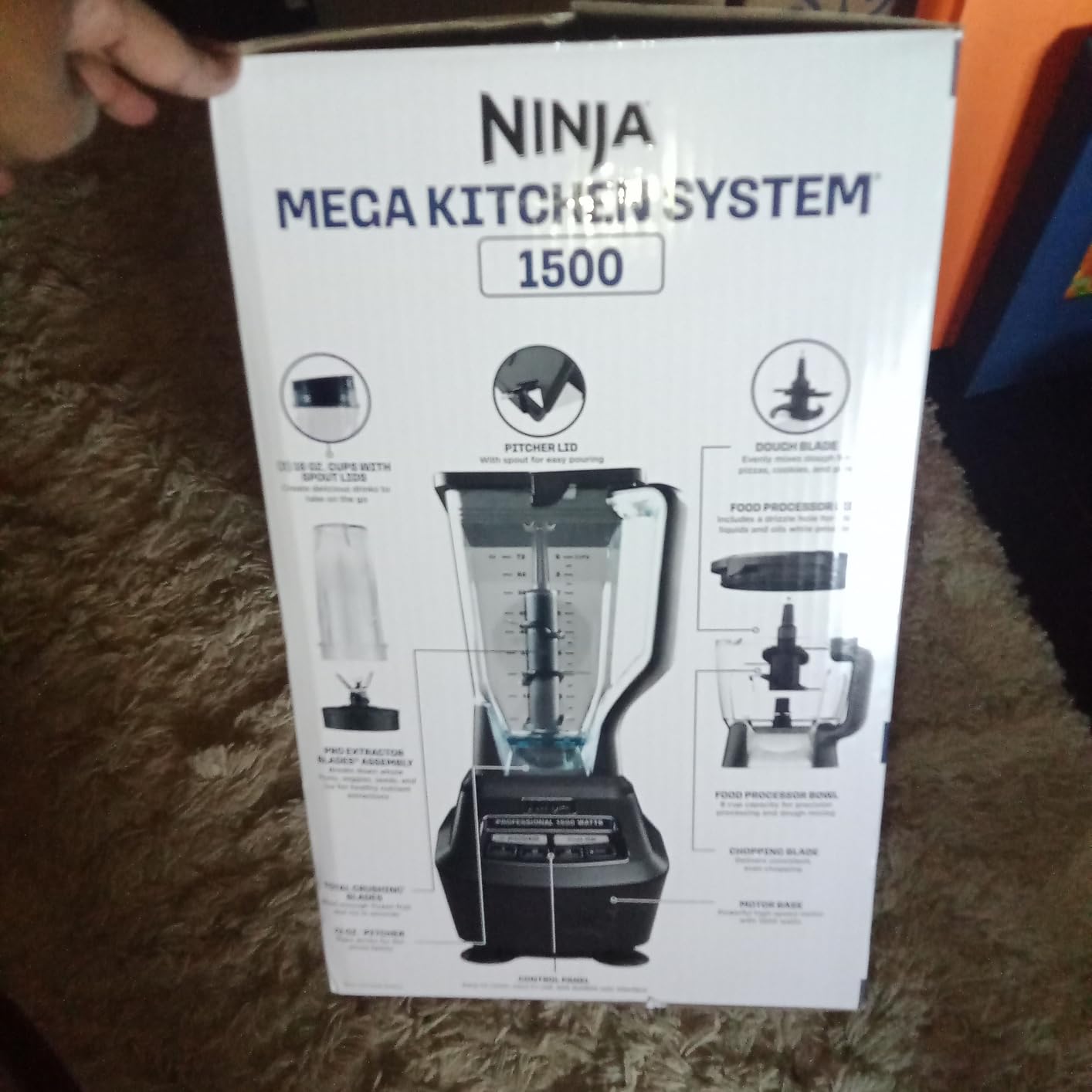 Ninja Kitchen System Pro, 1500W, 72oz Pitcher, 8-Cup, Black, BL770 customer photo 1