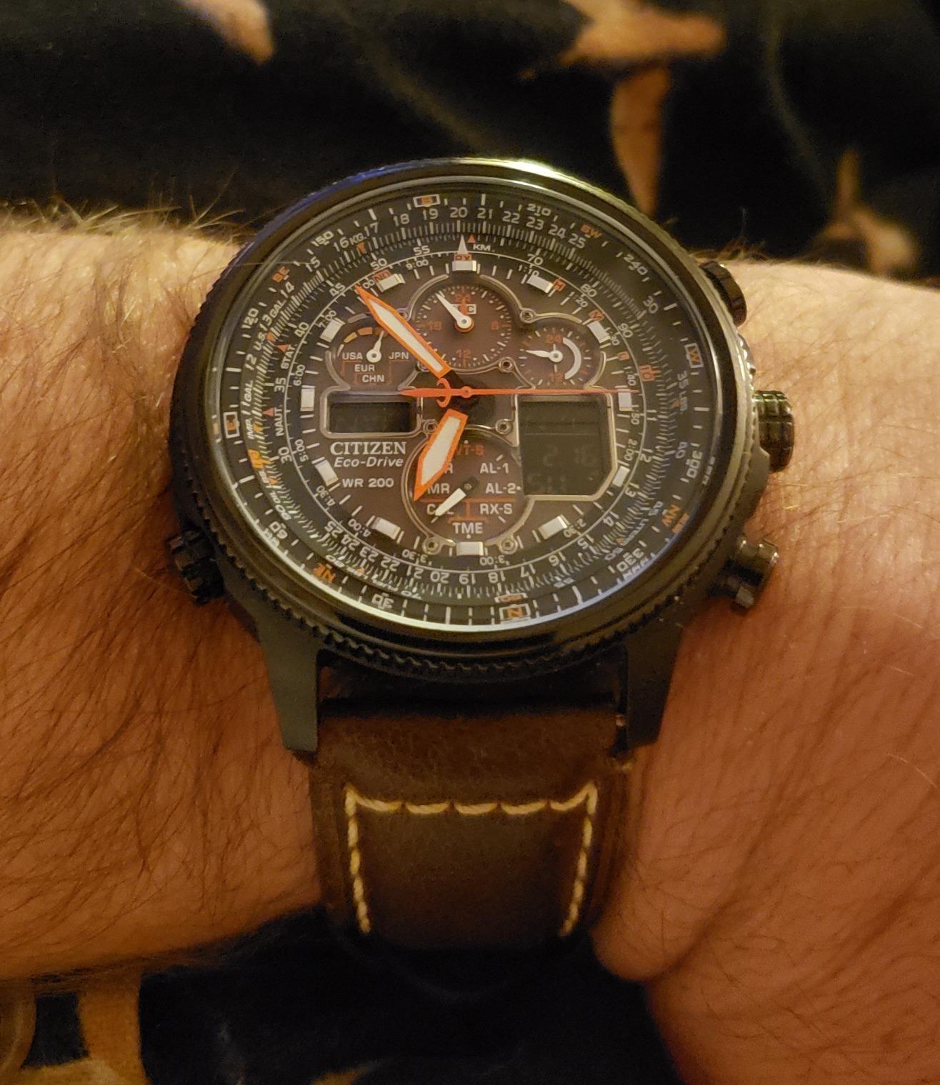 Citizen Men's Promaster Navihawk A-T Eco-Drive Pilot Watch, Atomic Timekeeping, Chronograph customer photo 2