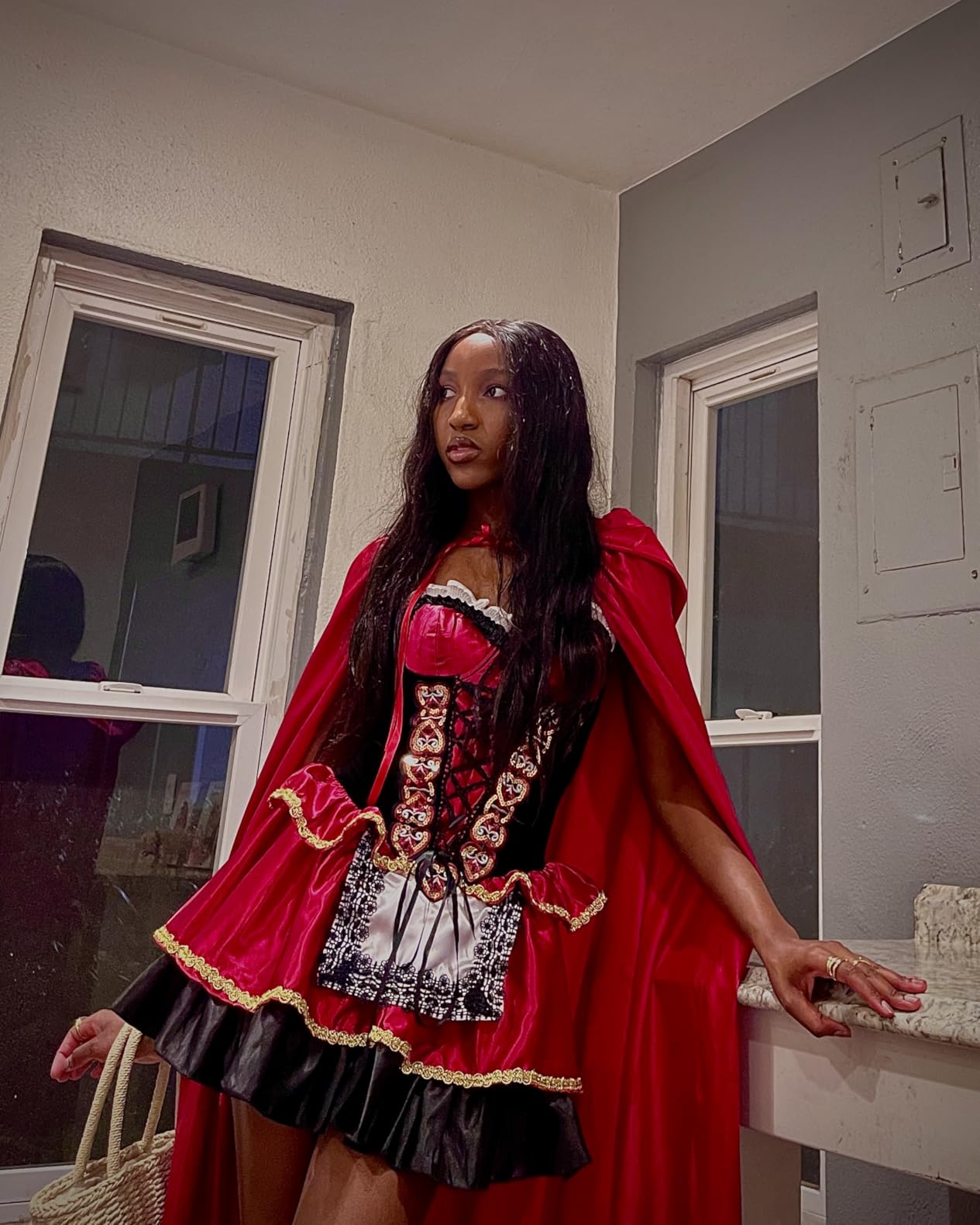 Dreamgirl Women's Red Riding Hood Costume, Adult Halloween Fashion customer photo 2