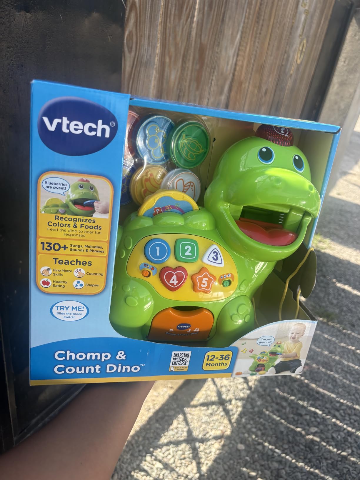 VTech Chomp and Count Dino, Green customer photo 1