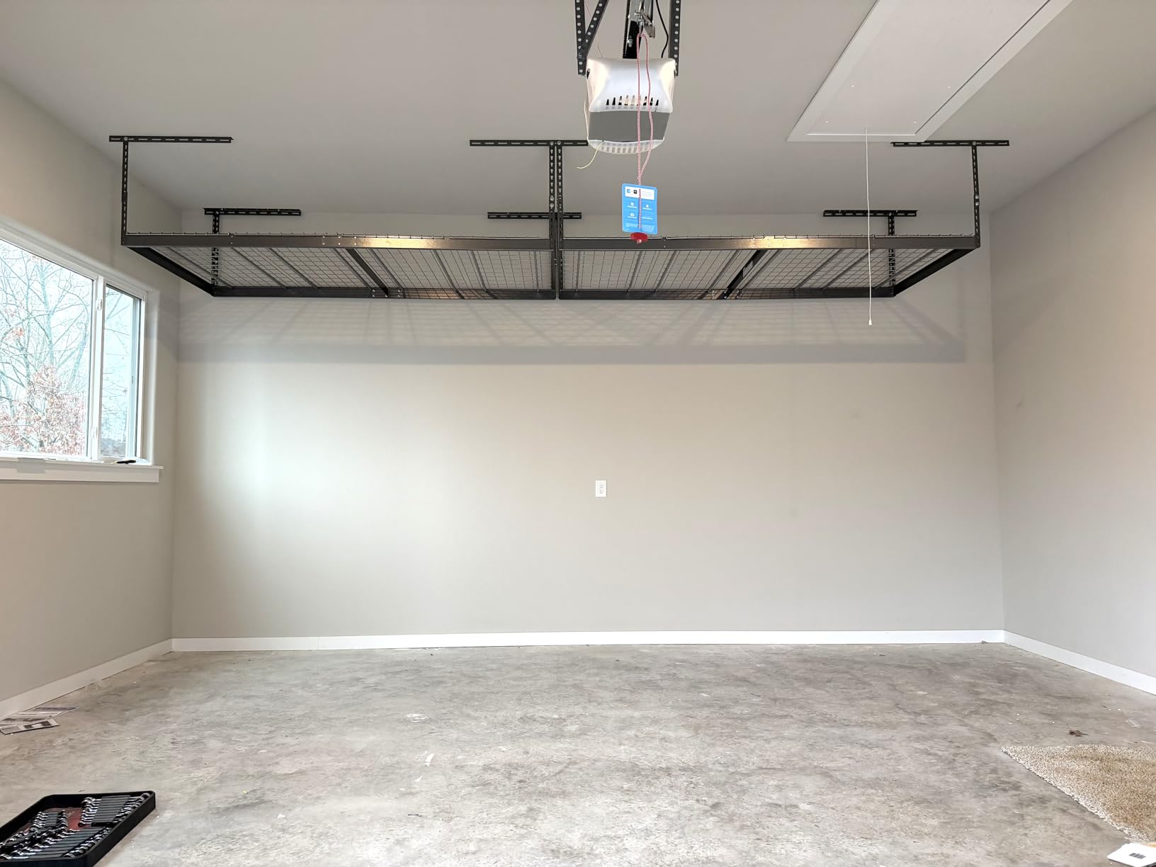 MonsterRax 4x8 Overhead Garage Storage Rack, Gray, 12