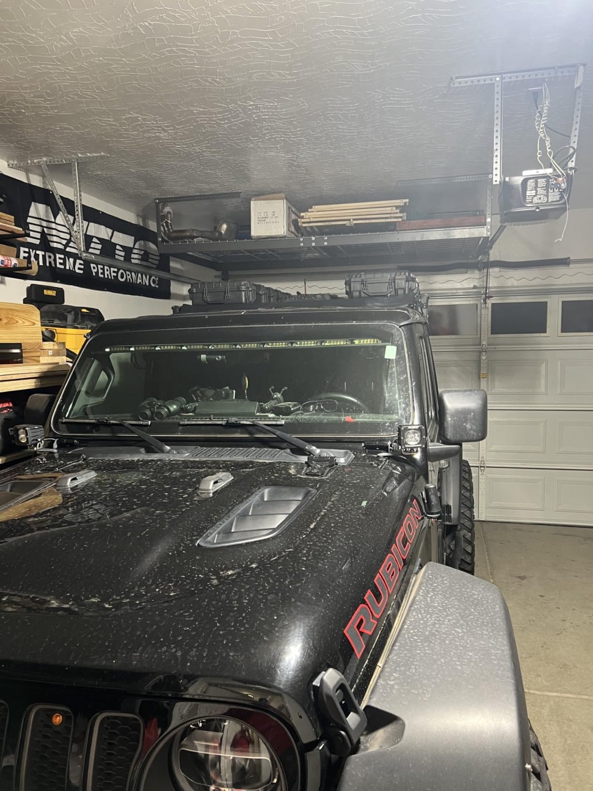 MonsterRax 4x8 Overhead Garage Storage Rack, Gray, 12