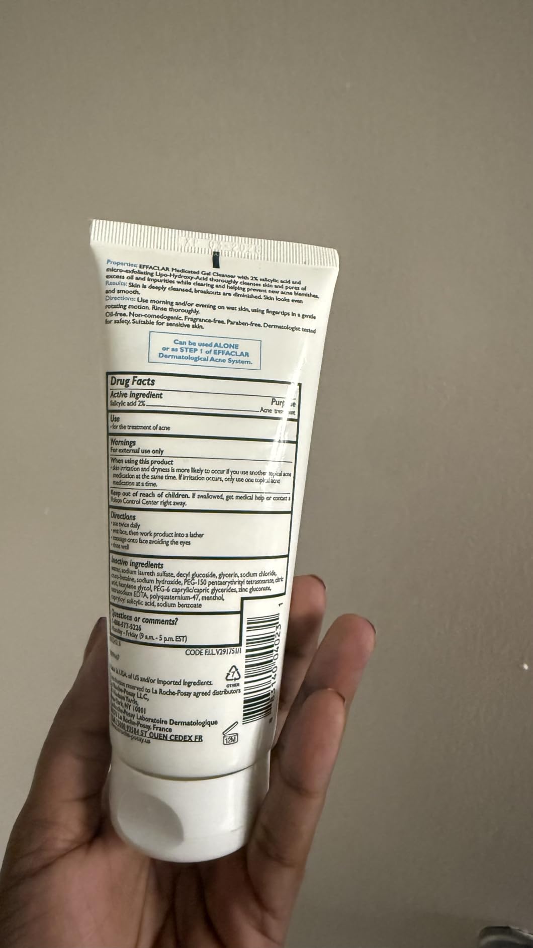La Roche-Posay Effaclar Medicated Acne Face Wash with 2% Salicylic Acid customer photo 2