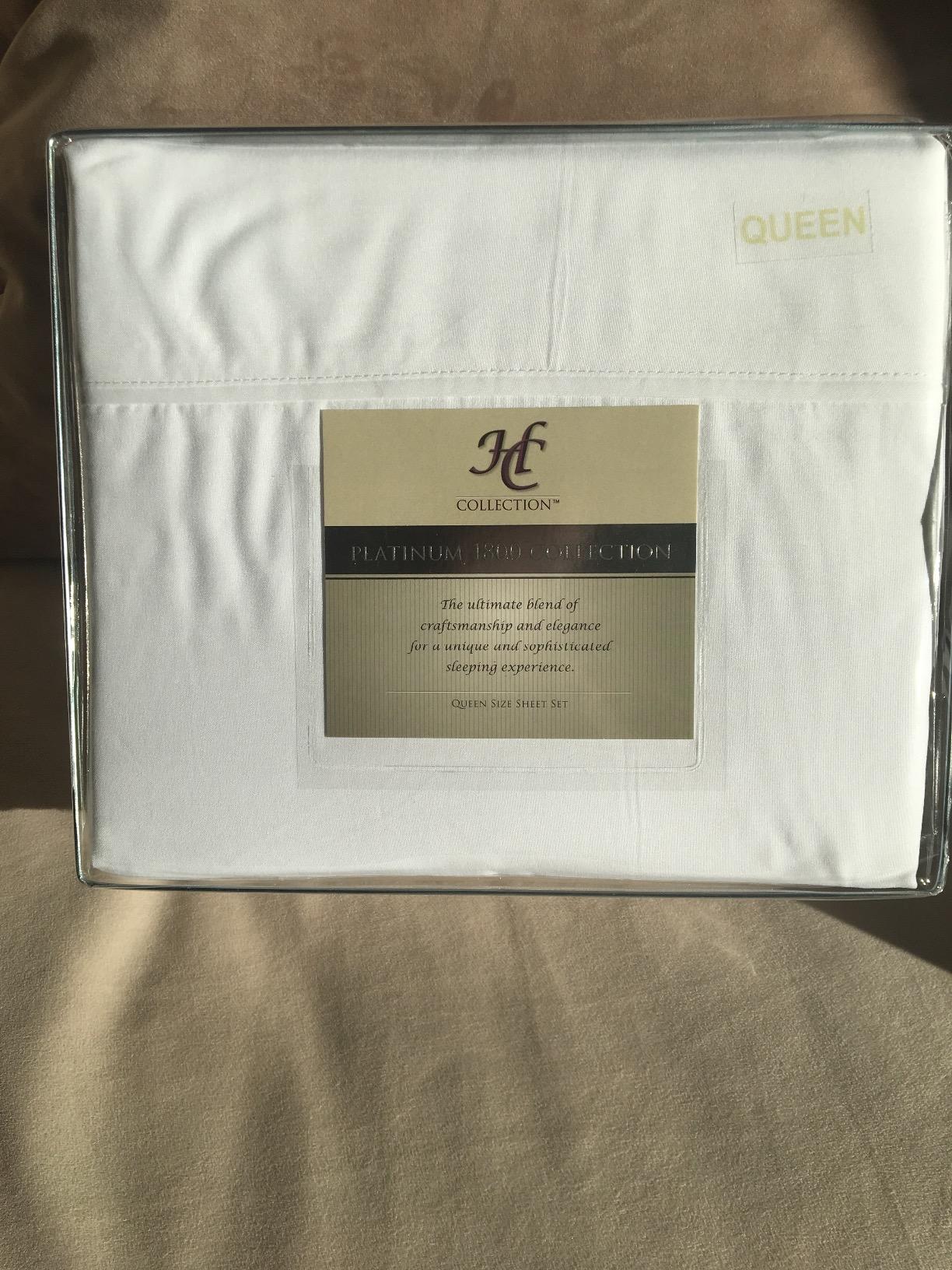 HC Collection Bed Sheets Set, HOTEL LUXURY Platinum Collection 1800 Series Bedding Set, Deep Pockets, Wrinkle & Fade Resistant, Hypoallergenic Sheet & Pillow Case Set (Queen, White) customer photo 1