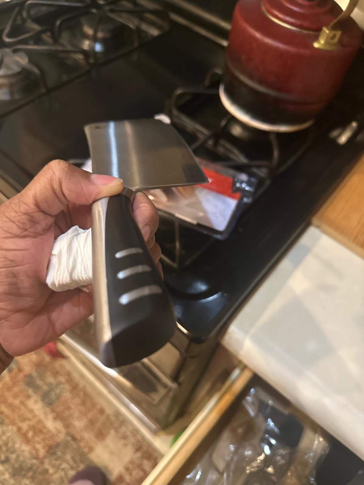Utopia Kitchen Meat Cleaver Knife 7 Inch Bone Chopper Stainless Steel customer photo 2