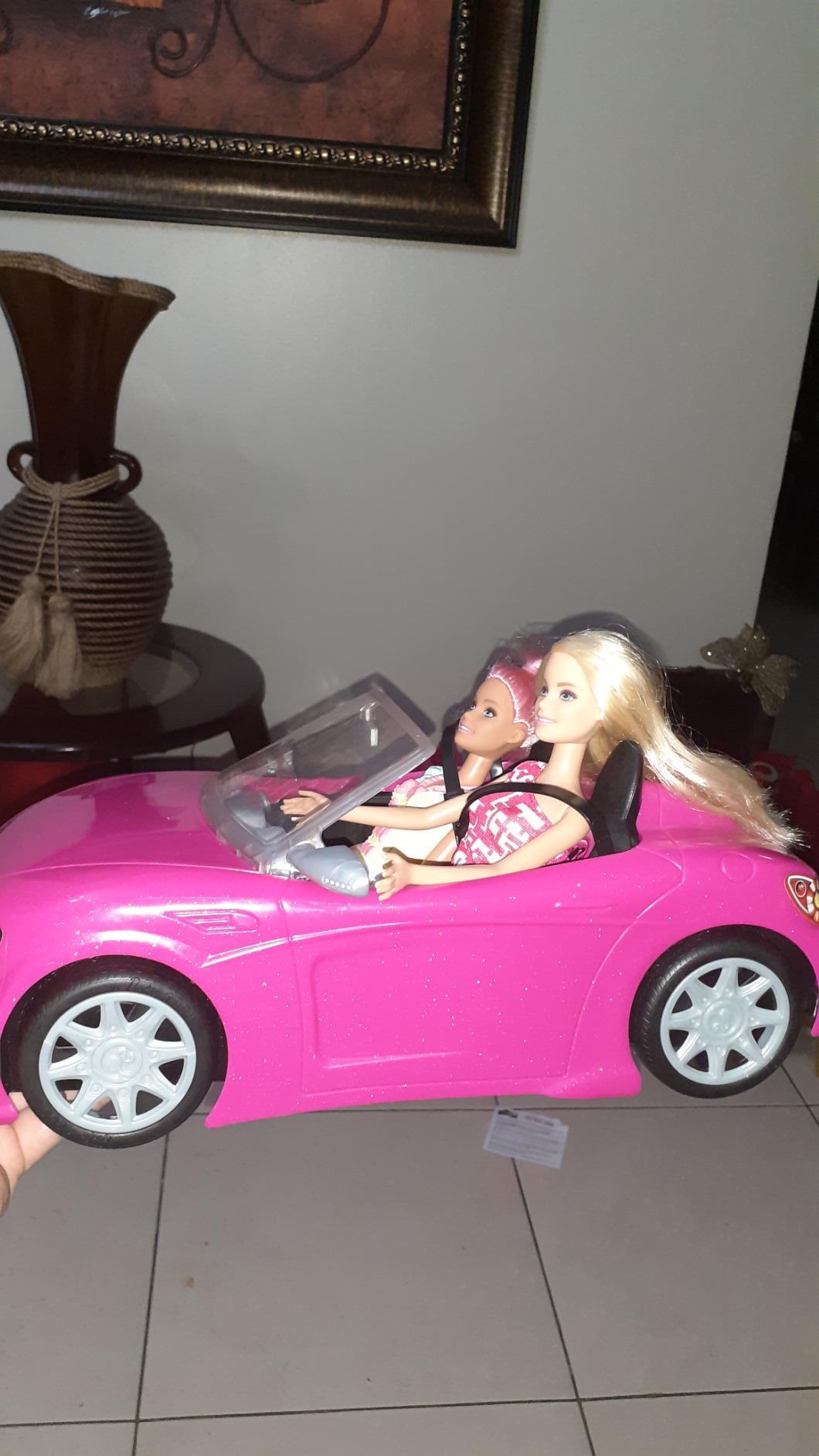 Barbie Playset with Sparkly Pink 2-Seater Toy Convertible Car Featuring Glam Details & Fashion Doll in Sundress & Sunglasses (Amazon Exclusive) customer photo 1