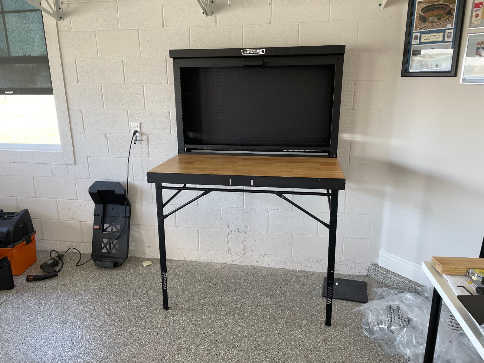 LIFETIME Products Wall Mounted Work Table, 4', Wood Varnish (80421) customer photo 1