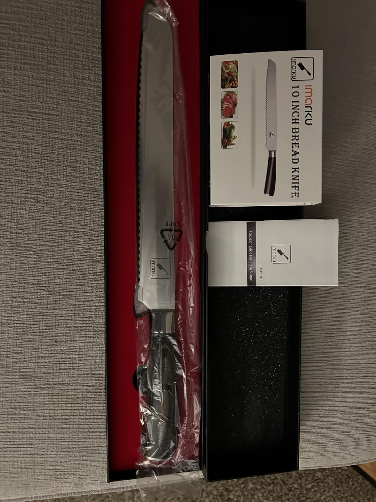 imarku Bread Knife,10 In German Professional Homemade Bread Slicing Knife customer photo 2