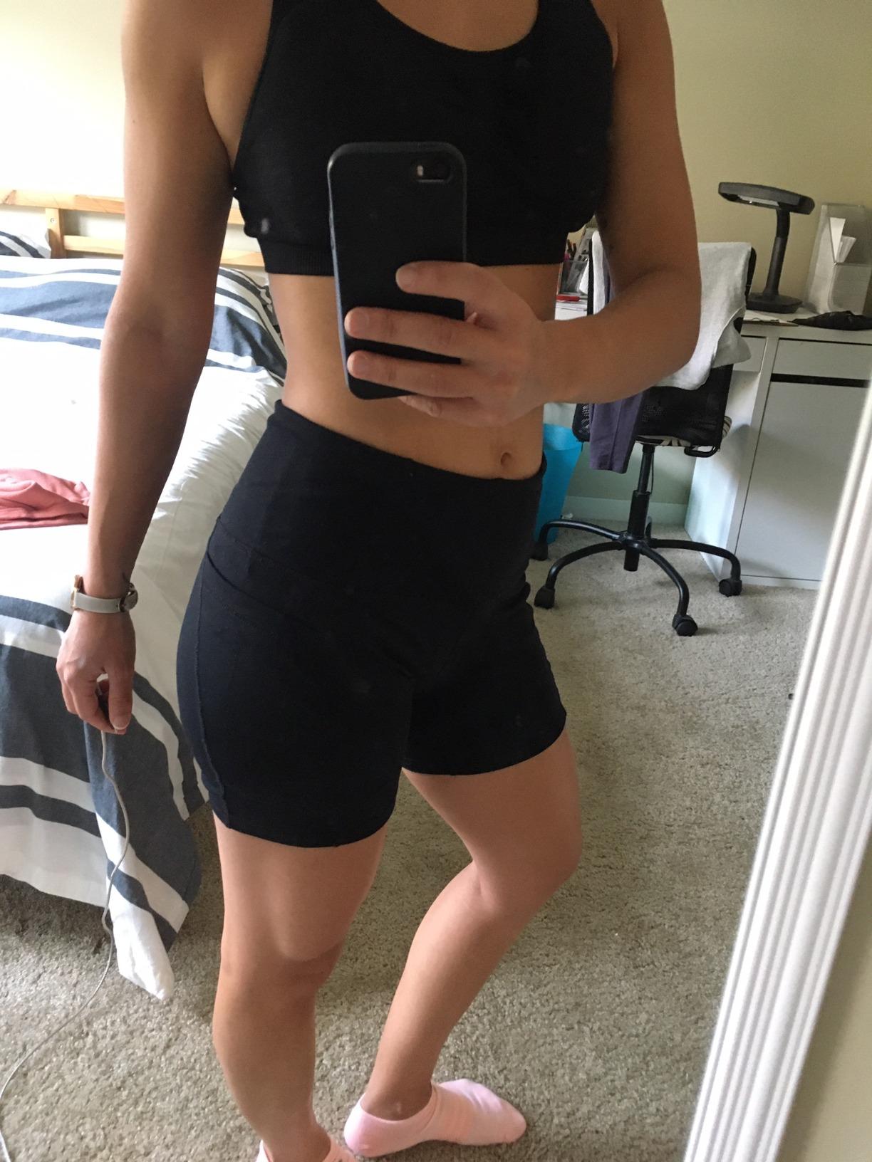 baleaf Women's High Waist Biker Shorts with 3 Pockets customer photo 2