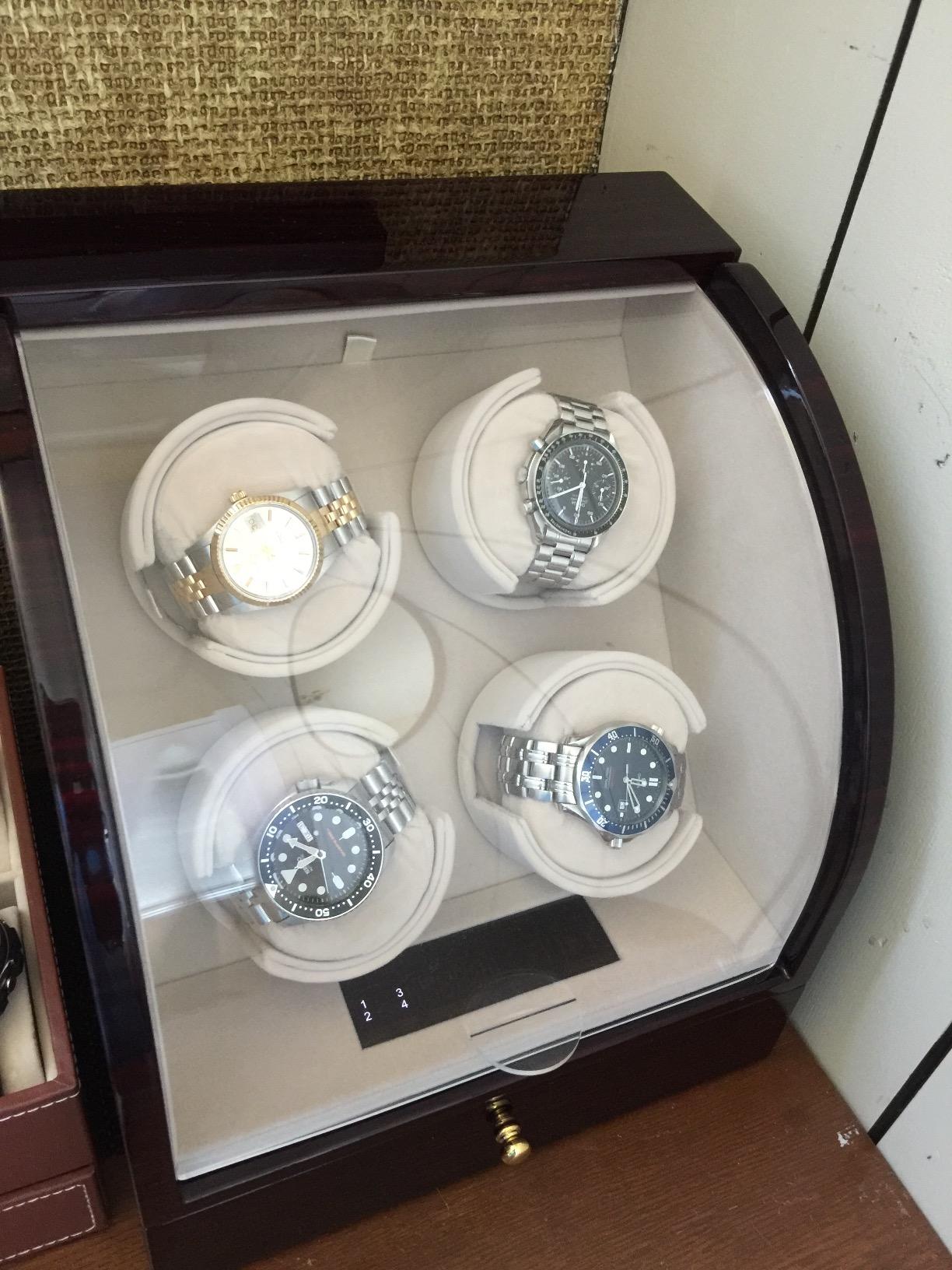 Watch Winder For 4 Watches + 3 Storage Slots, LCD Touch Screen customer photo 2