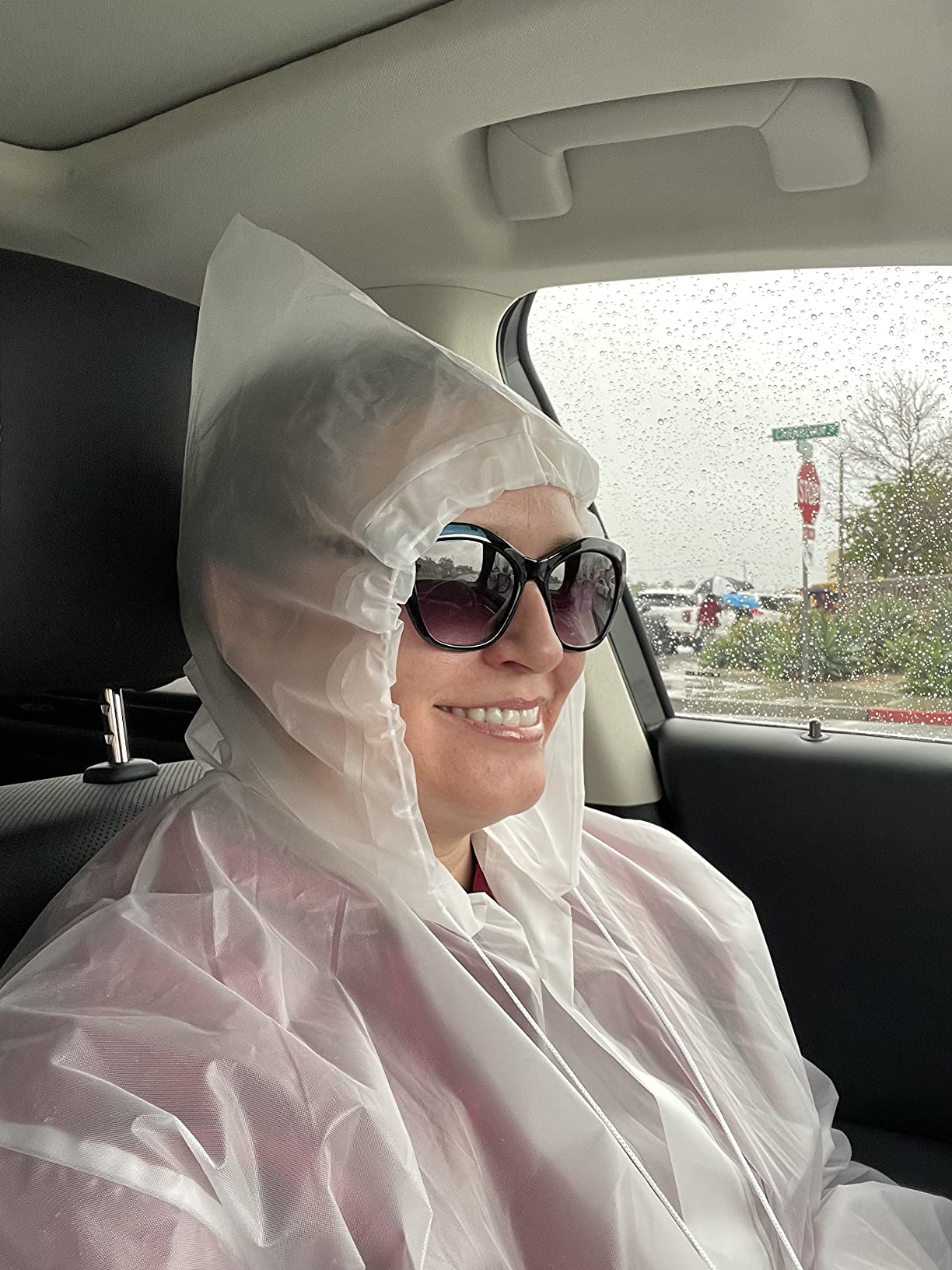 Cosowe Rain Ponchos for Adults Reusable, 2 Pcs Raincoats Emergency for Women Men with Hood and Drawstring customer photo 2