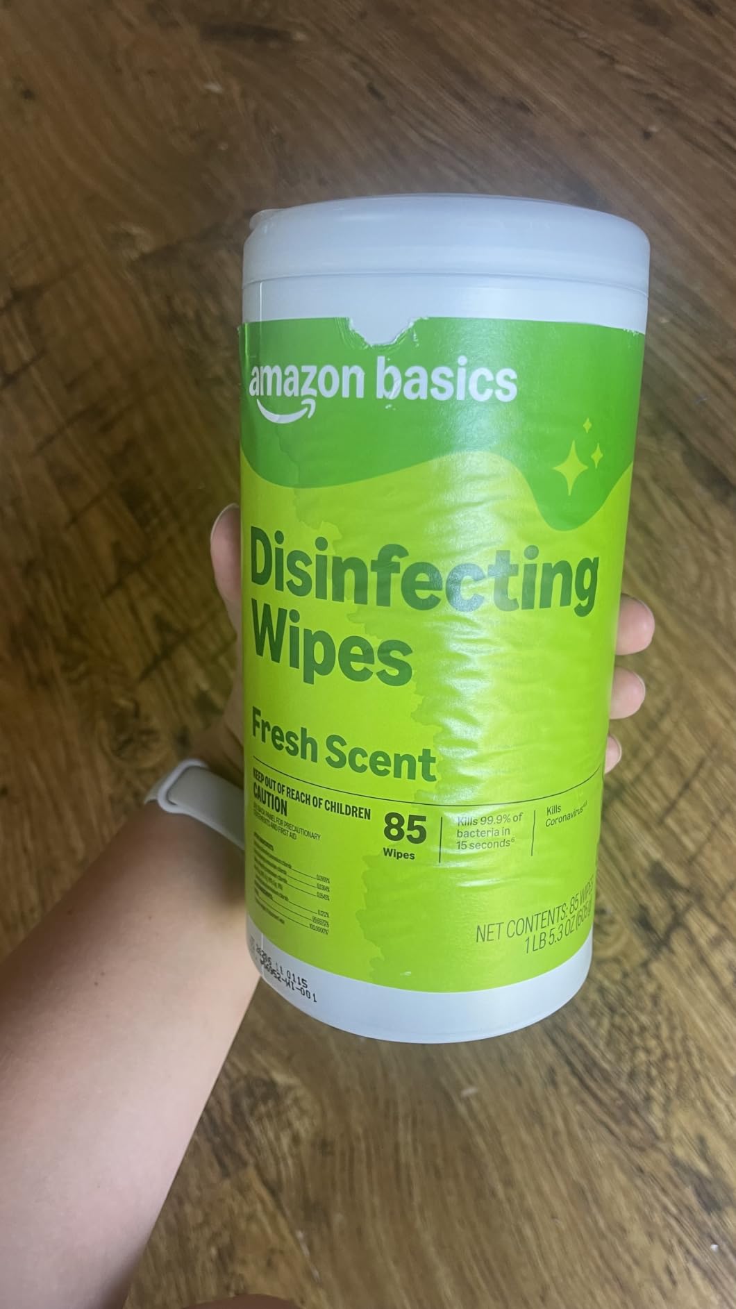 Amazon Basics Disinfecting Wipes, Lemon & Fresh Scent, Sanitizes, Cleans, Disinfects & Deodorizes, 255 Count (3 Packs of 85), Packaging May Vary customer photo 2