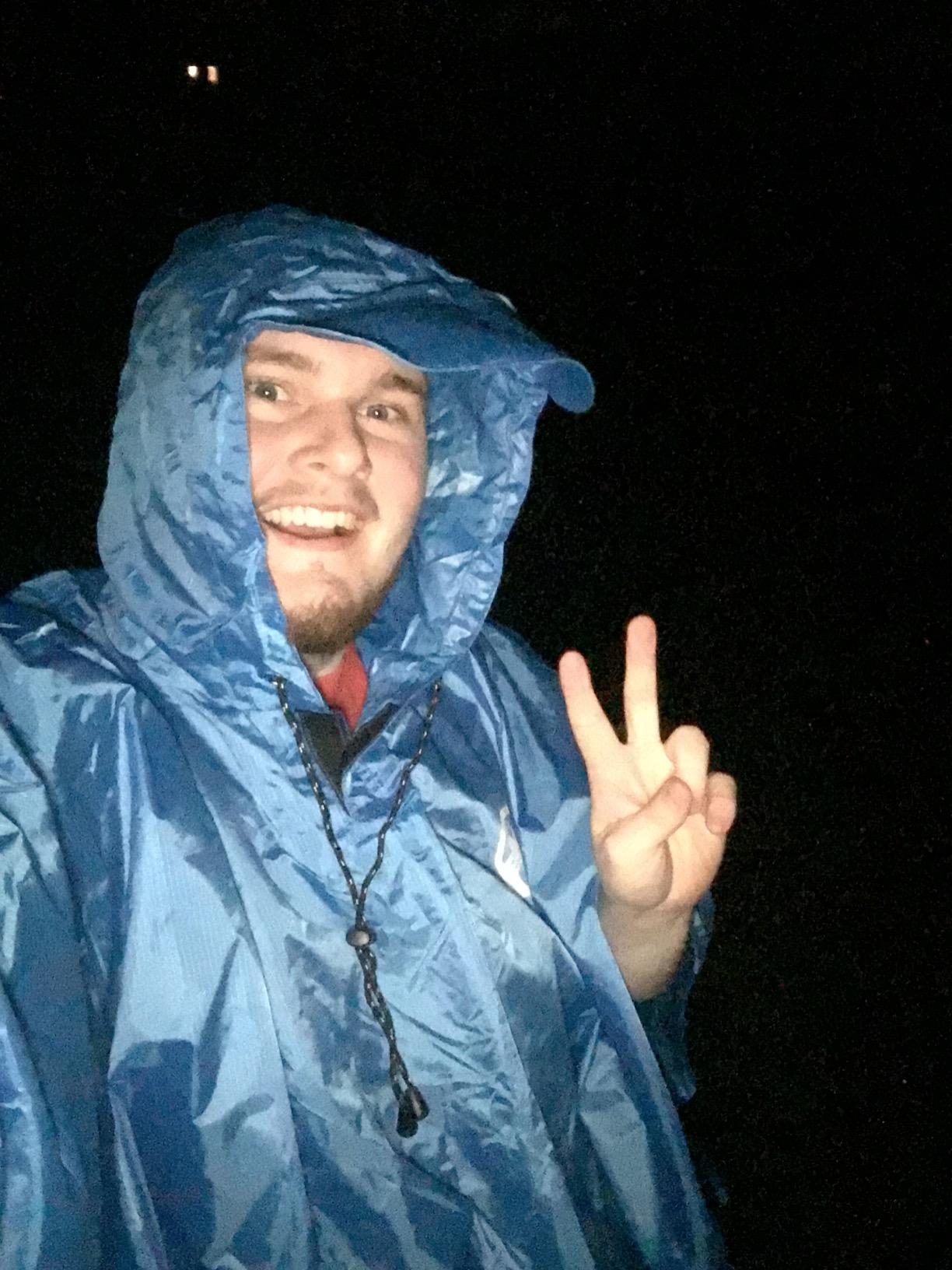Foxelli Extra Long Rain Poncho for Tall Adults, Reusable Waterproof Hooded customer photo 1