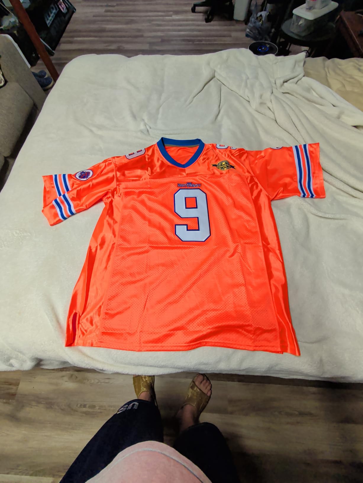 Phoneutrix Bobby Boucher #9 The Waterboy Adam Sandler Movie Mud Dogs Bourbon Bowl Football Jersey customer photo 1