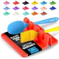 Zulay Kitchen Spoon Rest for Multiple Utensils High Heat-Resistant Silicone Drip Pad, BPA-Free Spoon Holder for Stove Top, Kitchen Gadget Holder for Ladles, Tongs, Cooking Spatula - Makes Great Gift customer photo 2