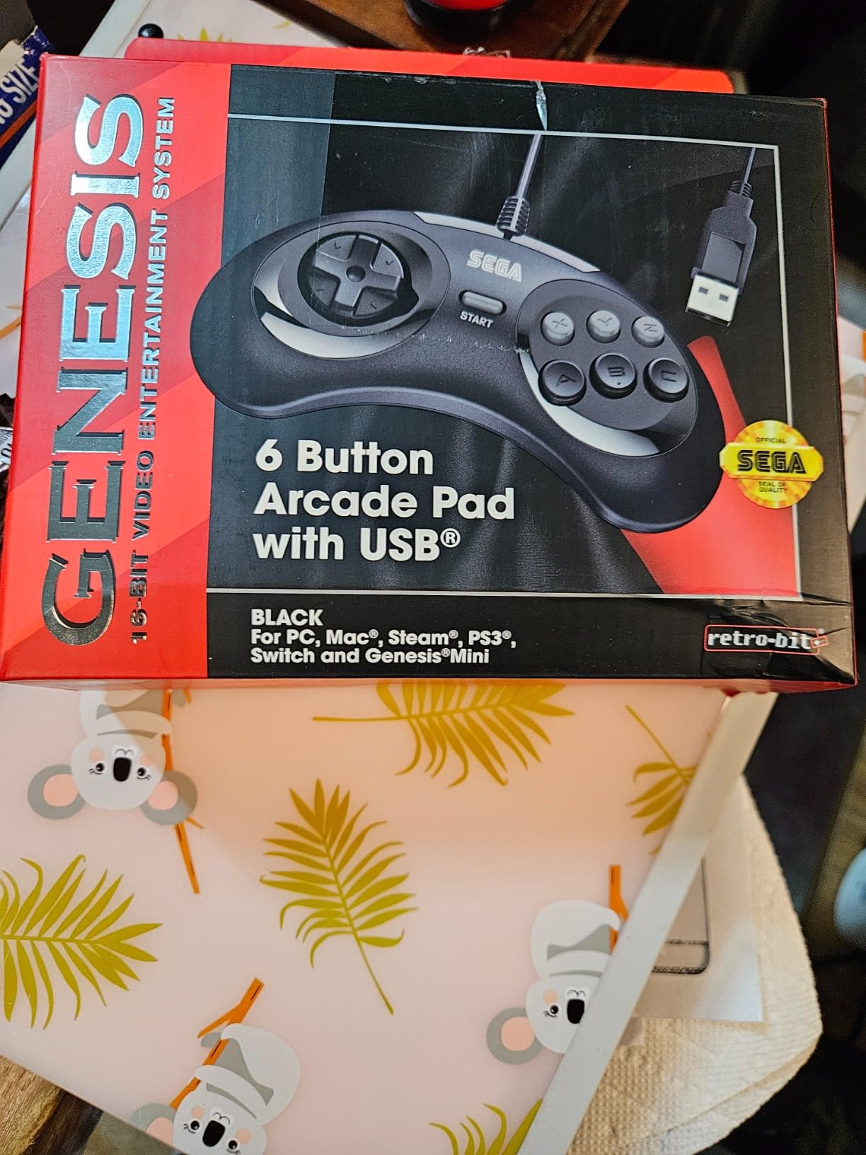 Retro-Bit SEGA Genesis 6-Button Wired USB Controller - (Clear Blue) customer photo 1