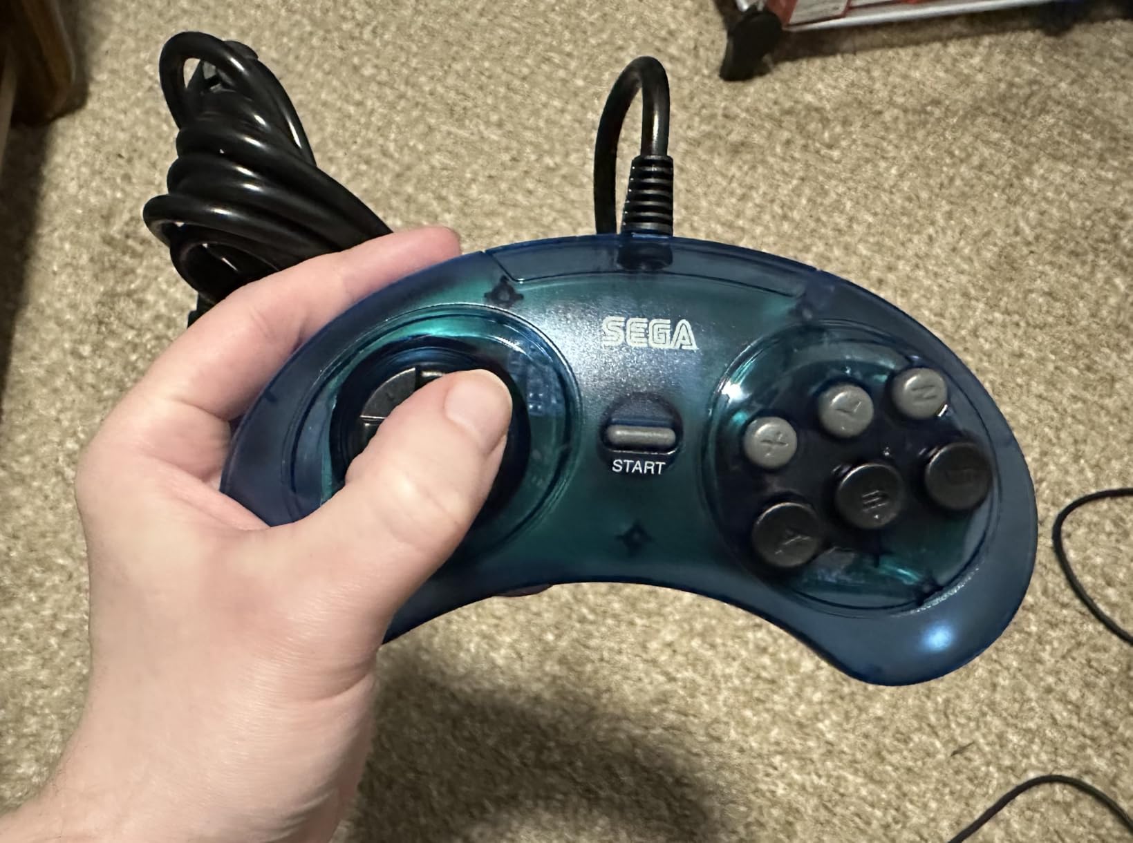 Retro-Bit SEGA Genesis 6-Button Wired USB Controller - (Clear Blue) customer photo 2