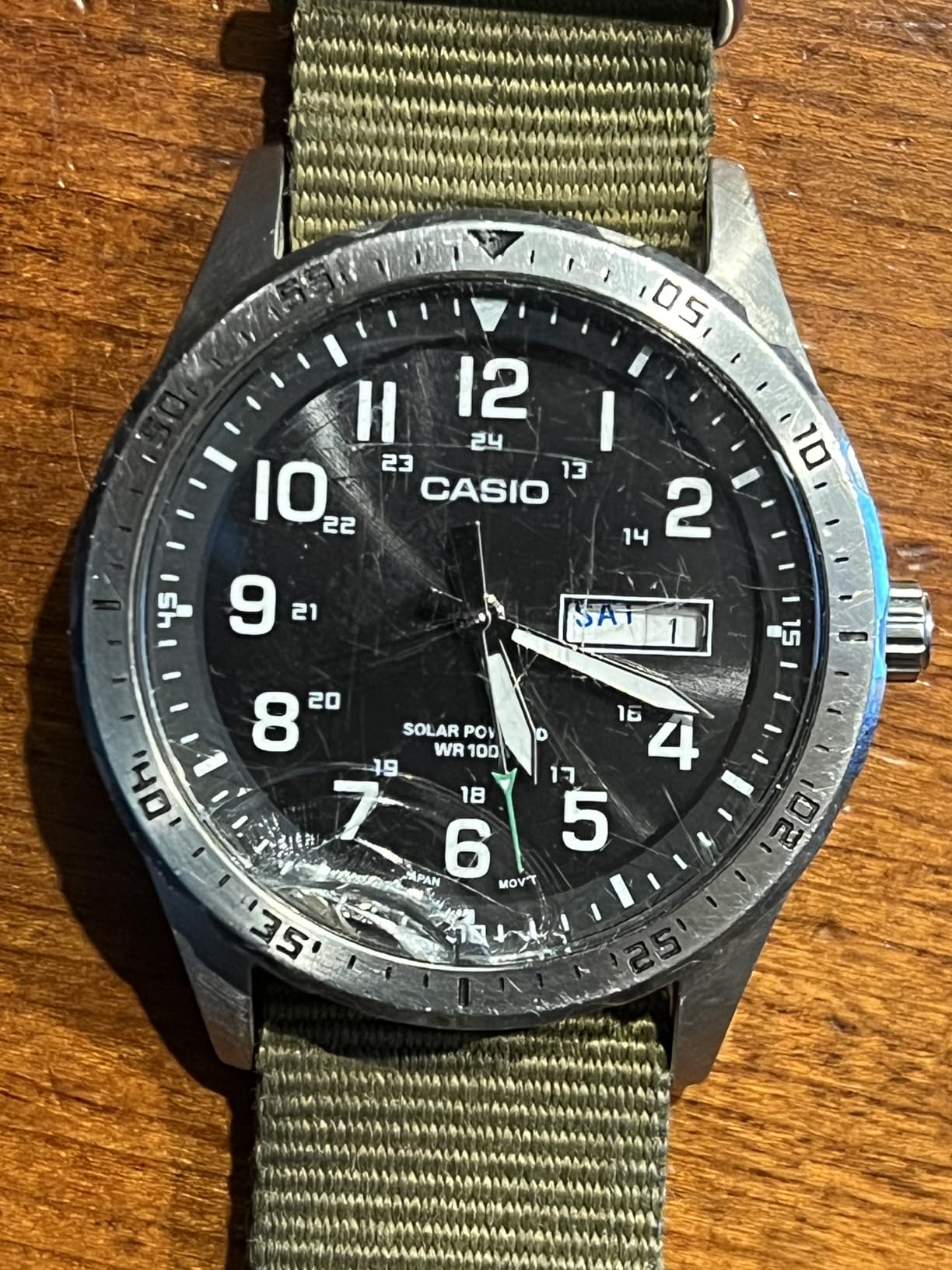 Casio MTPS120L Series | Unisex Analog Watch | 100M WR | Stainless Steel Case | 3 Hand Analog (HR, Min, SEC) | Date Display | Low Battery Alert | Military Styling | Solar Powered customer photo 1