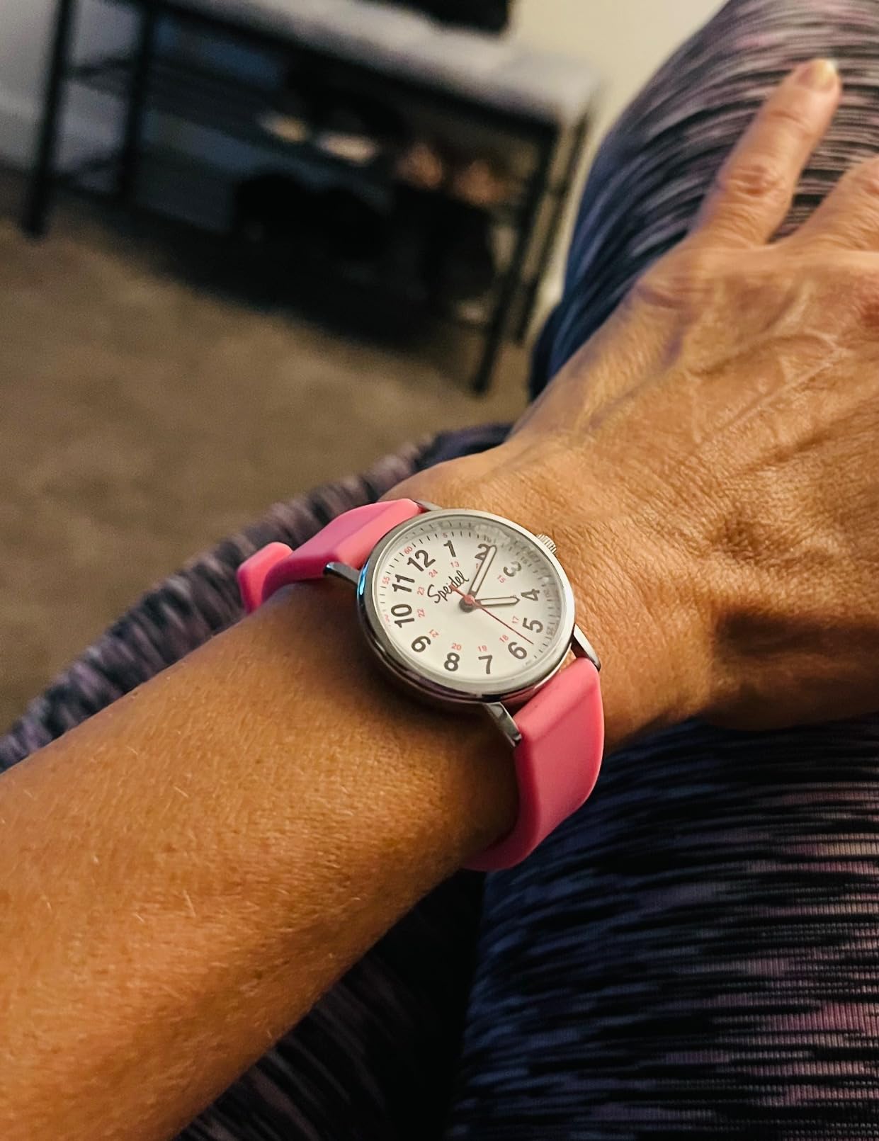 Speidel Scrub Petite Watch Made for Doctors, Nurses, EMT, Surgeons and Students w/Red Second Hand in Scrub Matching Colors customer photo 2
