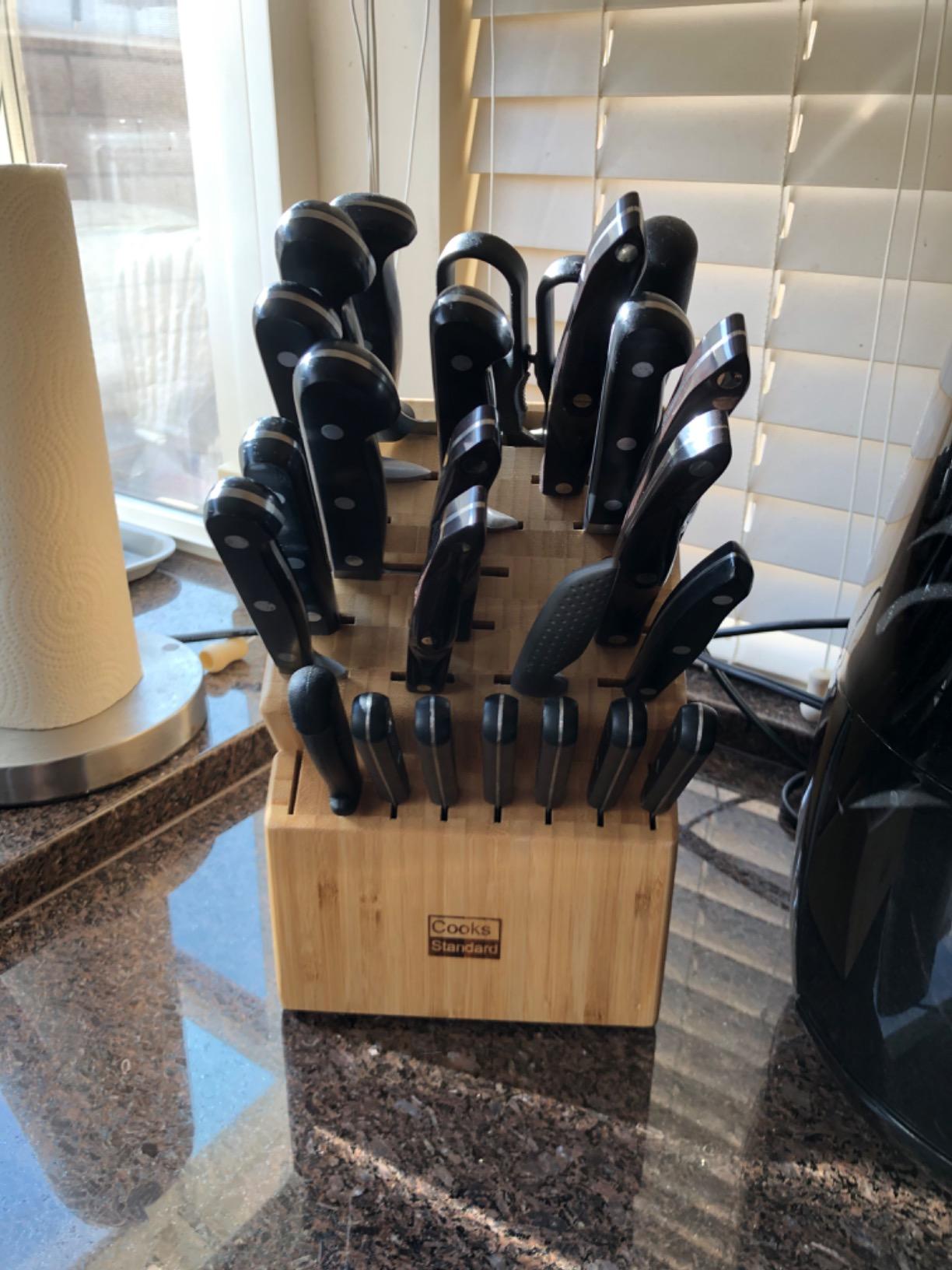 Cooks Standard Classic Bamboo 25-Slot Universal Knife Block without Knives customer photo 1
