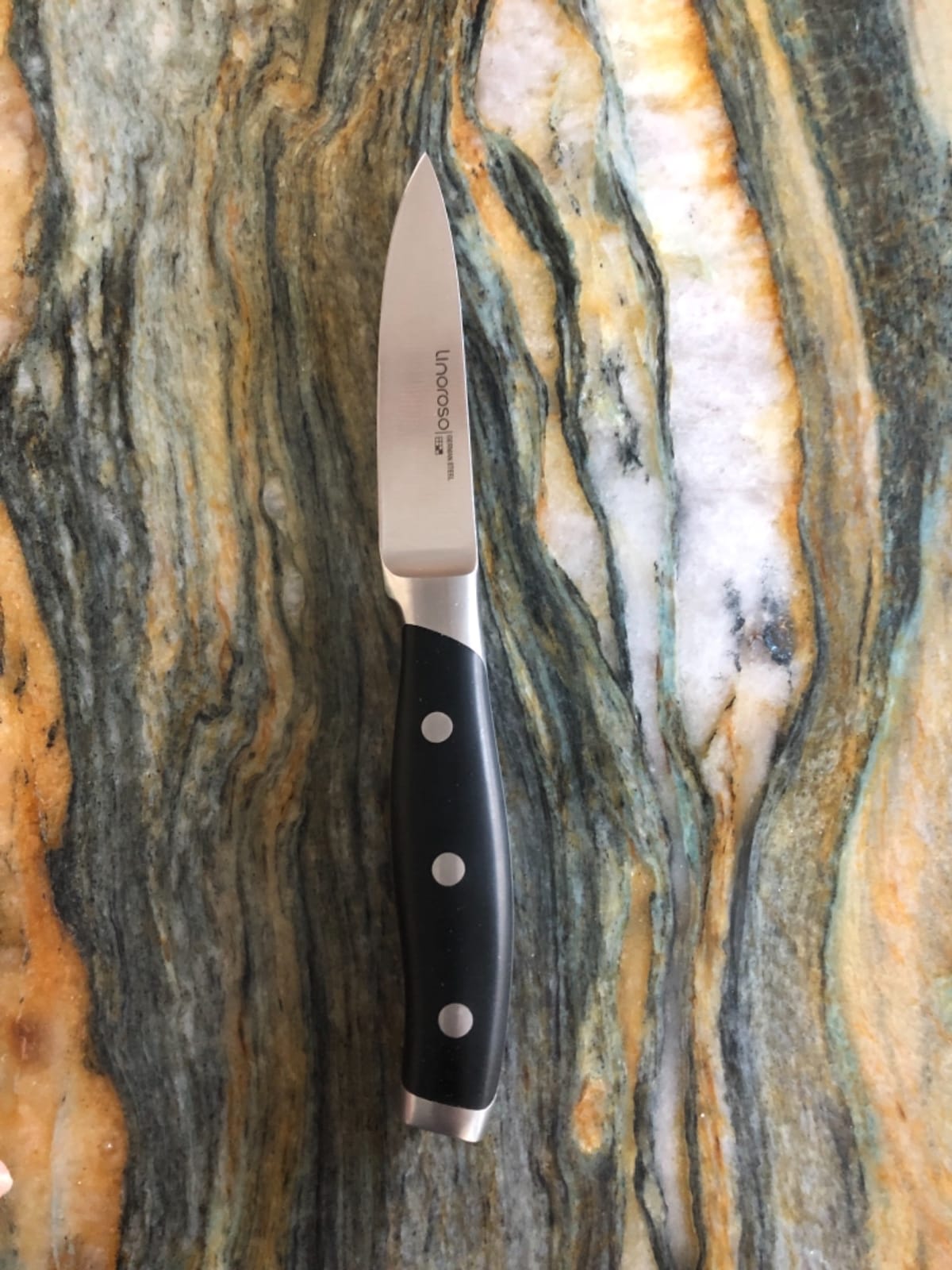 linoroso 3.5 Inch Paring Knife, Sharp Forged German Stainless Steel Kitchen Knife, Full Tang Small Fruit Knife with Ergonomic Handle, Premium Classic Series with Elegant Gift Box customer photo 2
