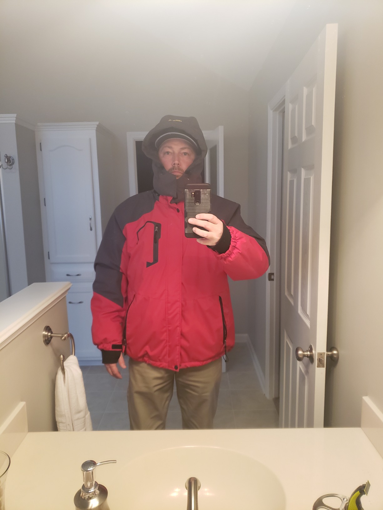 wantdo Men's Softshell Waterproof Polar Fleece Breathable Climbing Ski Coat customer photo 1