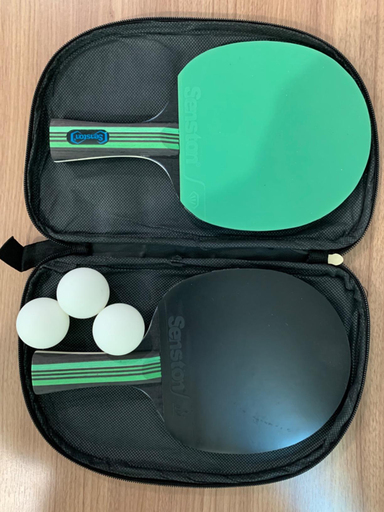 Senston Ping Pong Paddles 5-Ply Wood 2mm Sponge 2 Pack for All Skill Levels customer photo 2