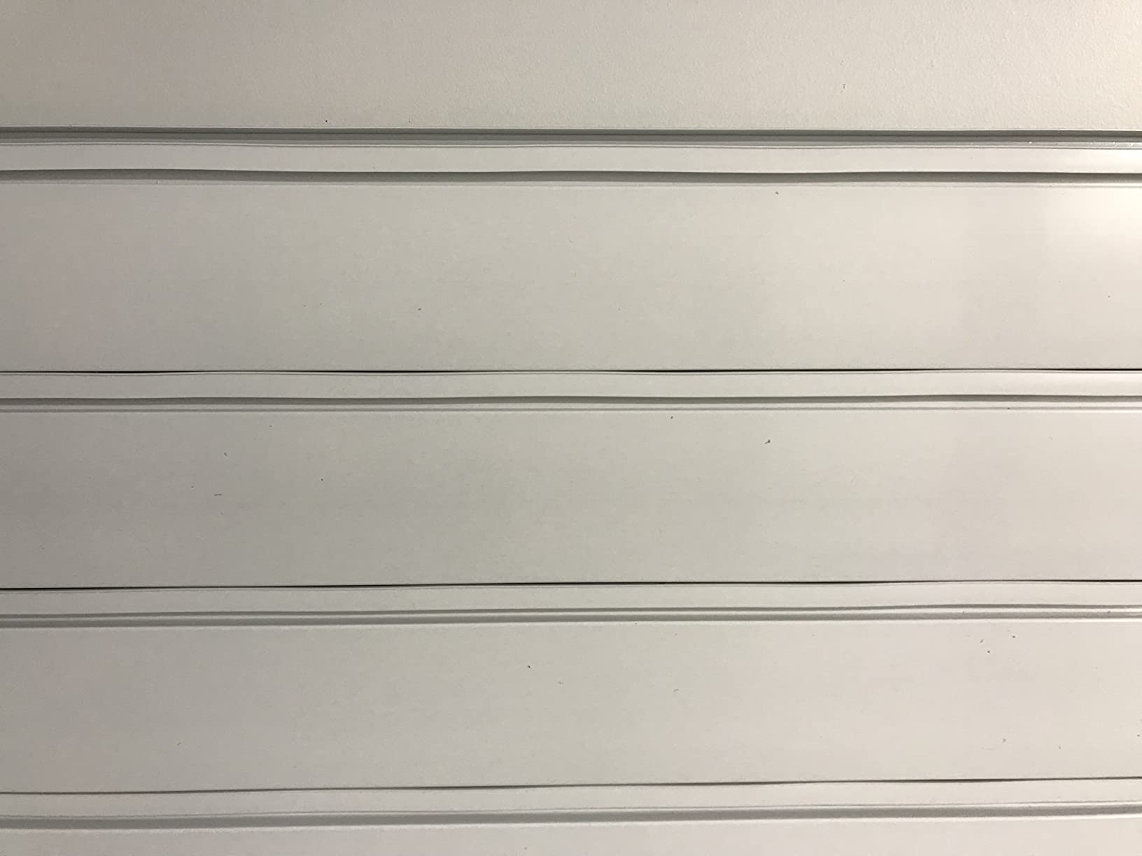 Proslat Garage Storage PVC Slatwall Panels - 2 Packs of 8 ft. x 4 ft. Sections (20 Single slats which Make up 64 sq.ft Once Installed) (Charcoal) (Dark Gray) customer photo 1