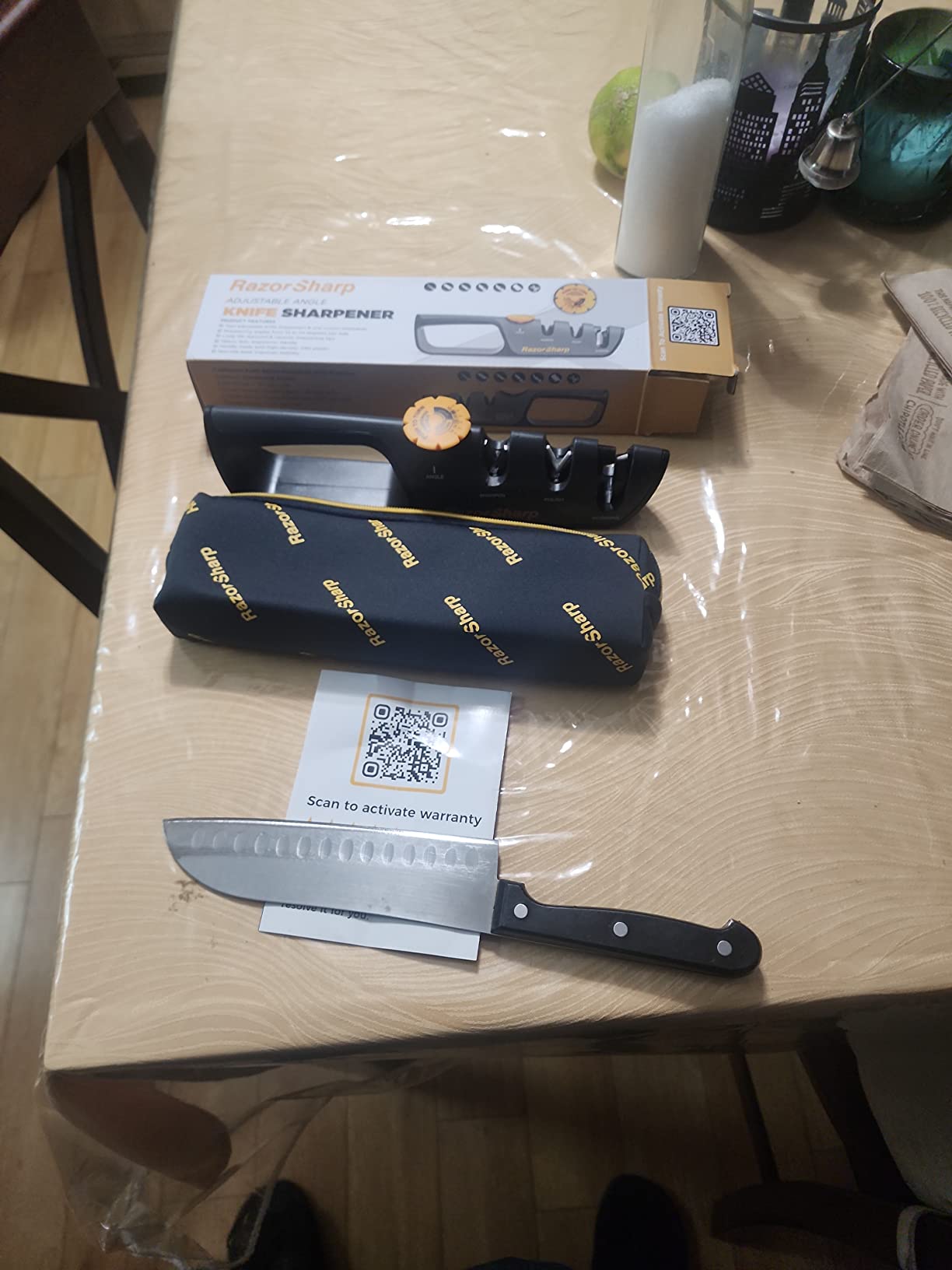 RazorSharp™ Knife & Scissor Sharpener | Adjustable 14-24 Degree Angle Guide customer photo 1