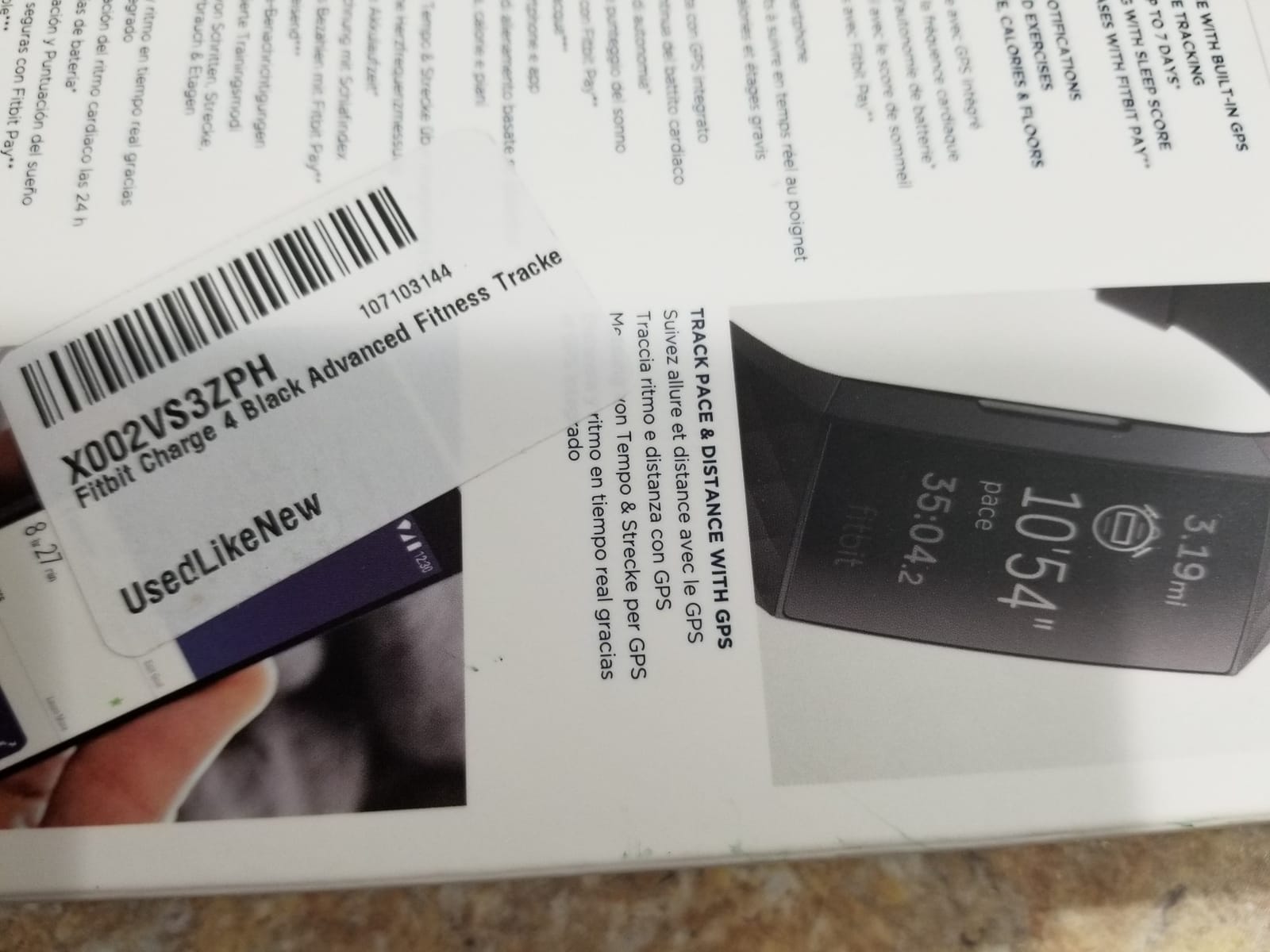 Fitbit Charge 4 Black Advanced Fitness Tracker customer photo 1
