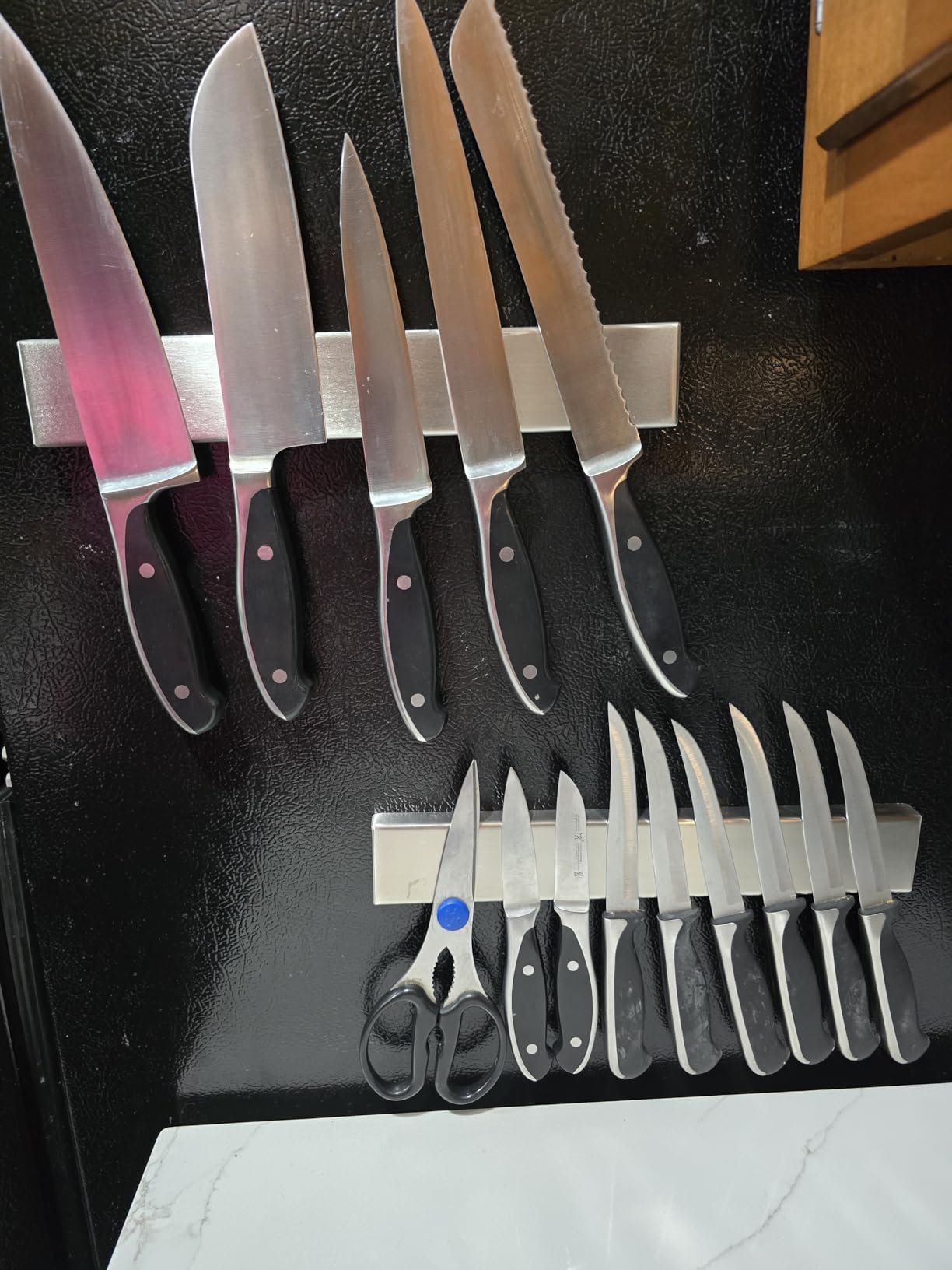 GORILLA GRIP 304 Stainless Steel Magnetic Knife Holder Strip, 10 Inch customer photo 2