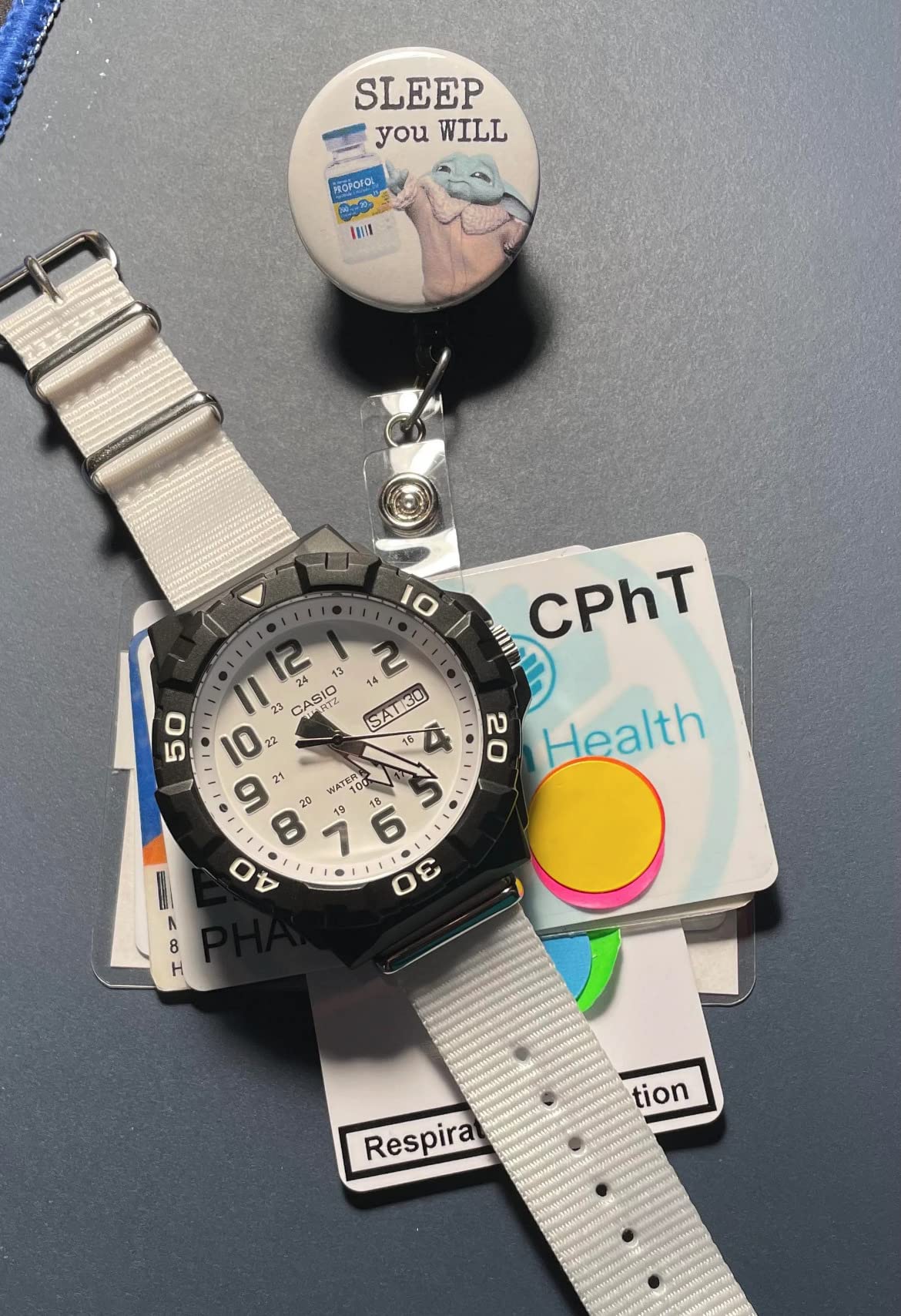 Speidel Nurse Fob Scrub Watch for Medical Professionals, Clip on Watch with Second Hand, Easy to Read, Retractable Rope customer photo 1