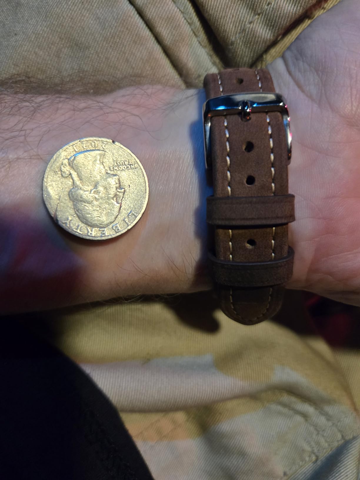 BISONSTRAP Watch Strap, Vintage Leather Replacement Bracelet, Band Width-14mm 15mm 16mm 17mm 18mm 19mm 20mm 21mm 22mm 23mm 24mm customer photo 1