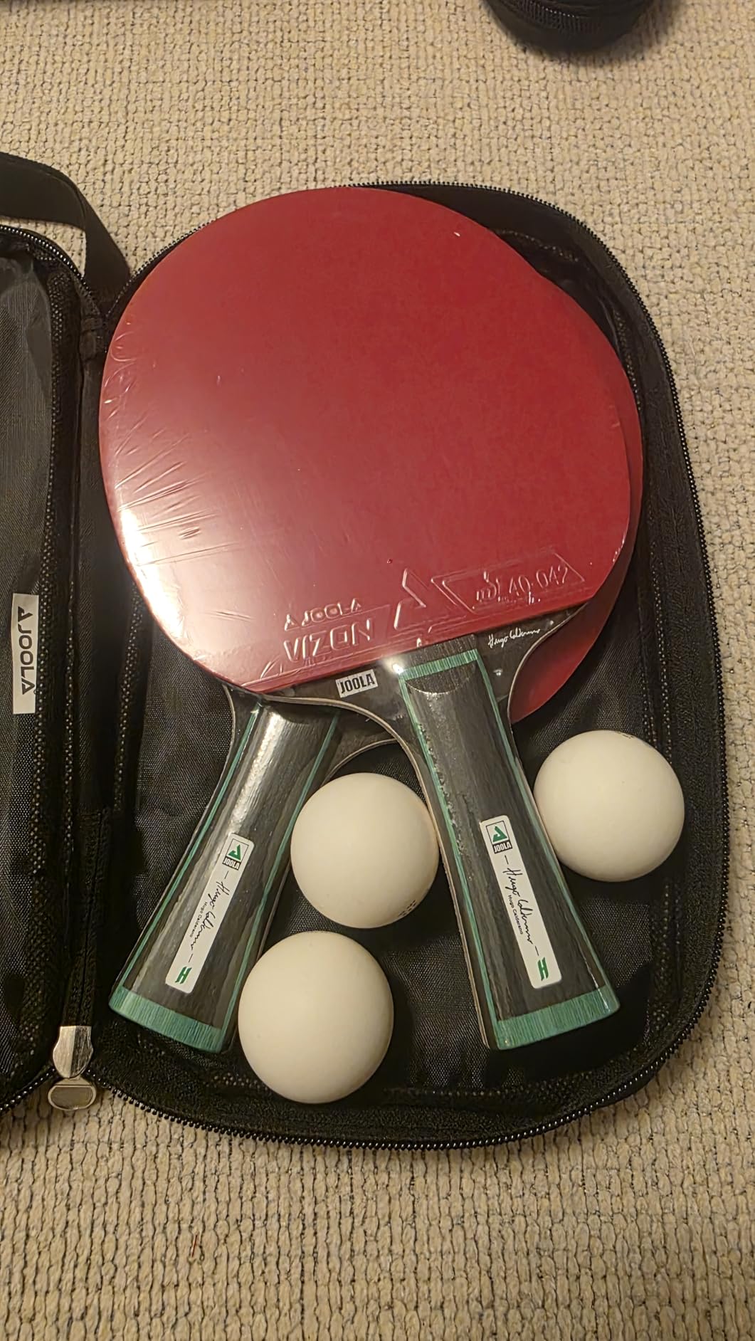 JOOLA Duo Pro Ping Pong Paddles Set of 2 - Professional Table Tennis Paddles, Three Advanced 3 Star Tournament Ping Pong Balls and Carrying Case - Advanced Table Tennis Rackets customer photo 1