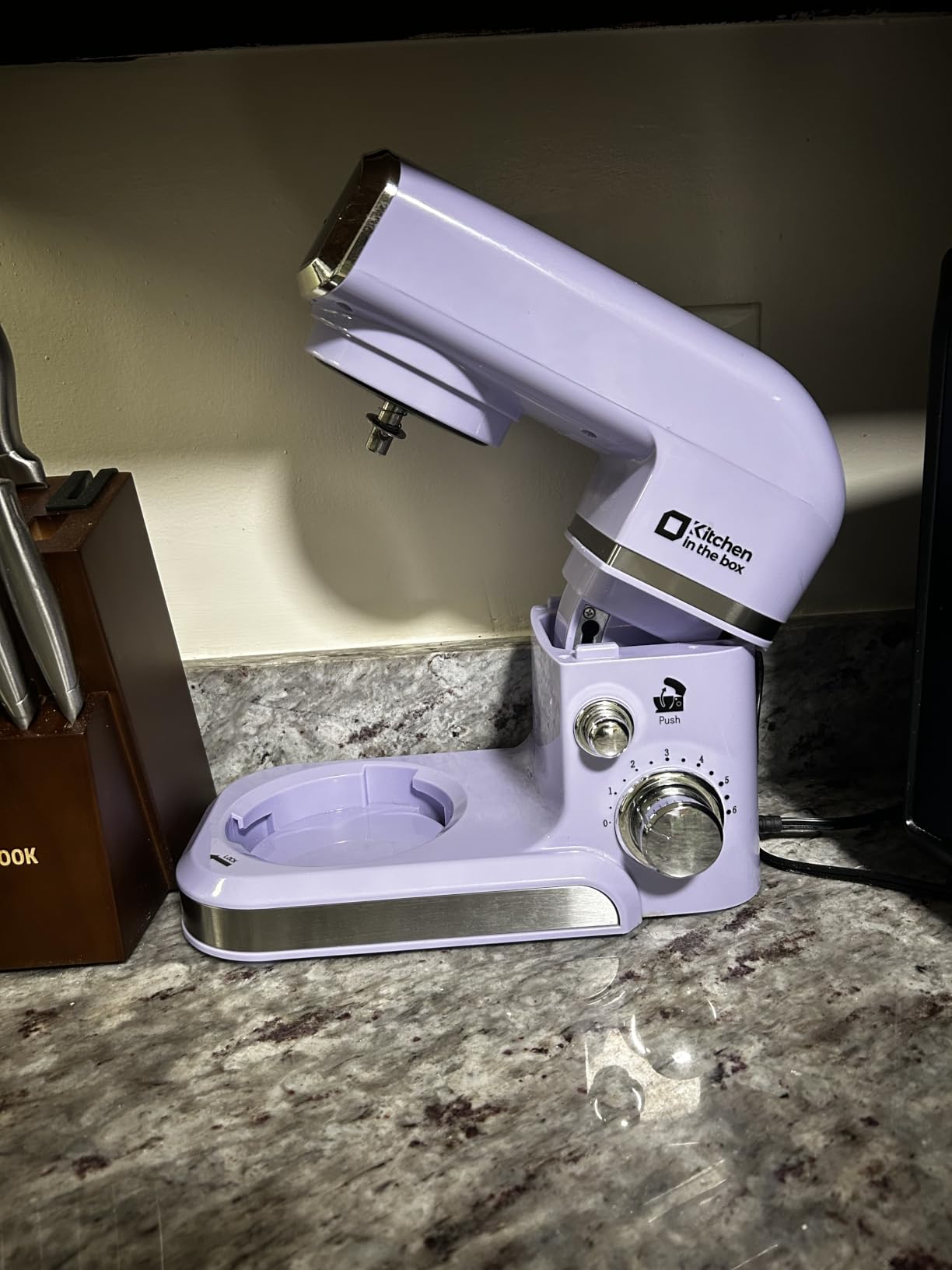 Kitchen in the box Stand Mixer,3.2Qt Small Electric Food Mixer,6 Speeds Portable Lightweight Kitchen Mixer for Daily Use with Egg Whisk,Dough Hook,Flat Beater (Black) customer photo 2