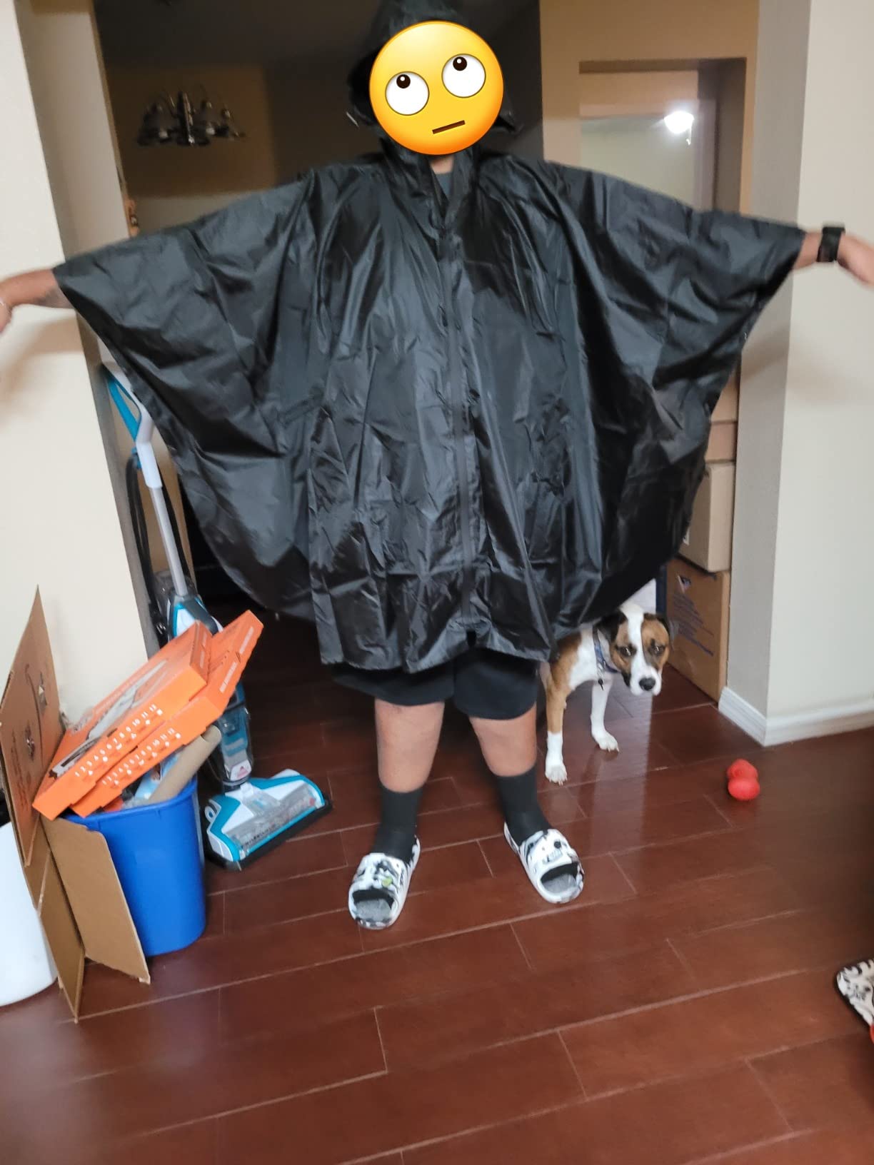 PTEROMY Rain Poncho for Adults with Zipper, Waterproof Hooded Raincoat customer photo 1