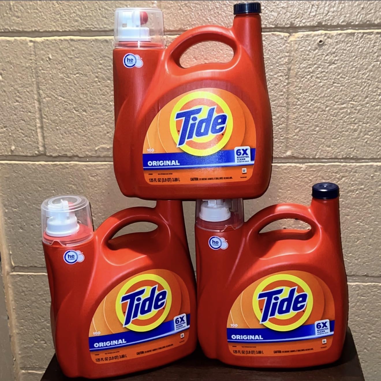 Tide Liquid Laundry Detergent, Original Scent, 125 fl oz, 100 Loads, Boosted Clean Even in Cold Water with Concentrated Washing Soap customer photo 1