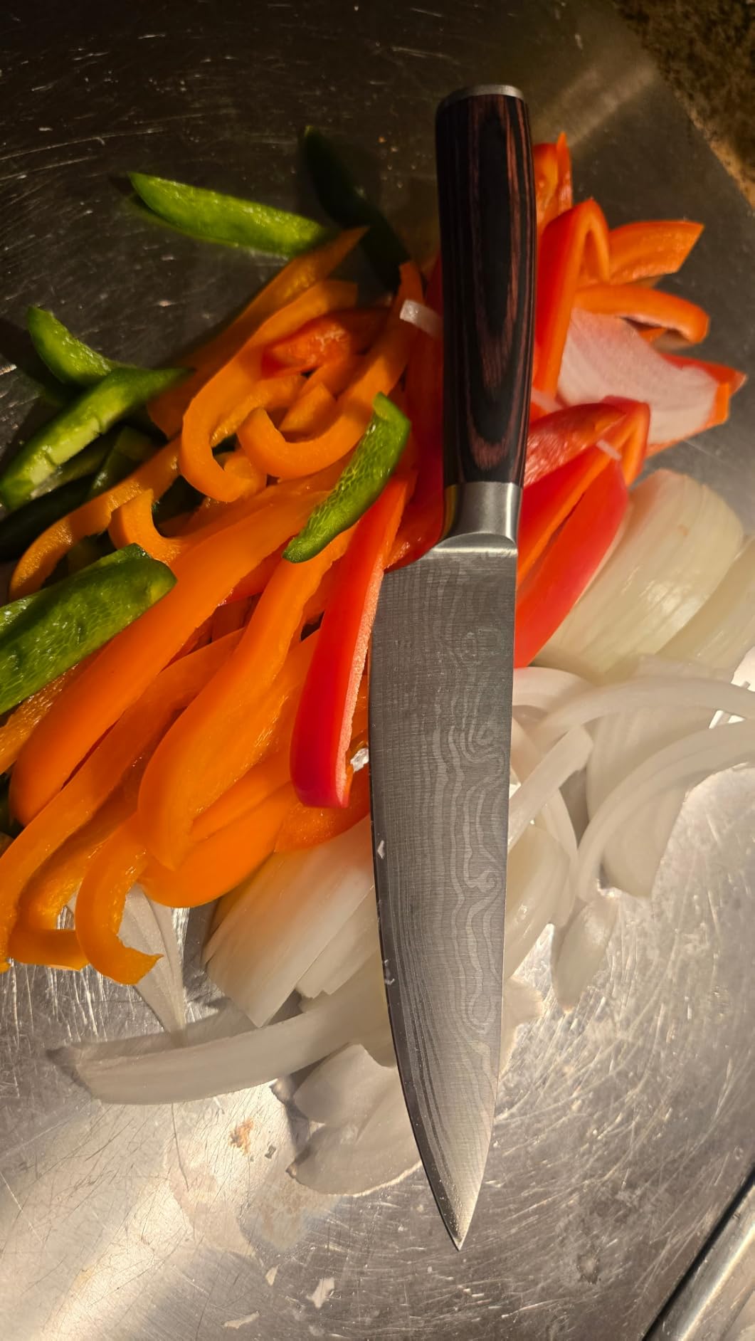 Sunnecko 5.5 Inch Small Chef Knife - Ultra Sharp 12-15 Degree Edge Kitchen Knife for Meat Vegetable Cutting Japanese Style with Sheath, High Carbon Stainless Steel Blade, Cooking Father Day Gift customer photo 2