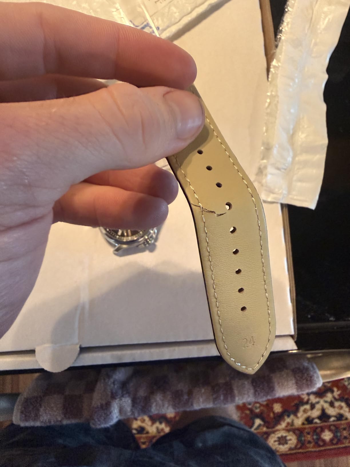 BISONSTRAP Watch Bands, Alligator Embossed Leather Watch Straps, Band Width- 18mm 19mm 20mm 22mm 24mm 26mm customer photo 2