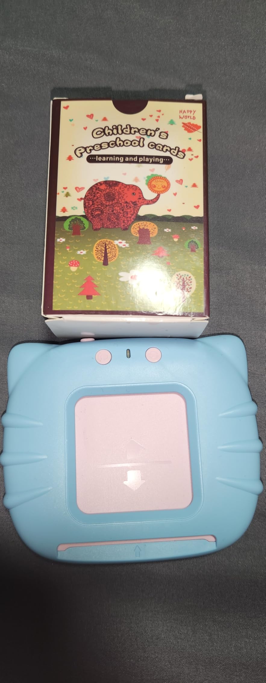 Airbition Talking Flash Cards for Toddlers Ages 1‑4,224 Words English Blue customer photo 1