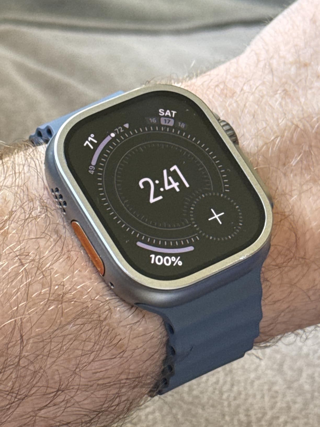 Apple Watch Ultra 2 [GPS + Cellular 49mm] Smartwatch with Rugged Titanium Case & Indigo Alpine Loop Medium. Fitness Tracker, Precision GPS, Action Button, Extra-Long Battery Life customer photo 2