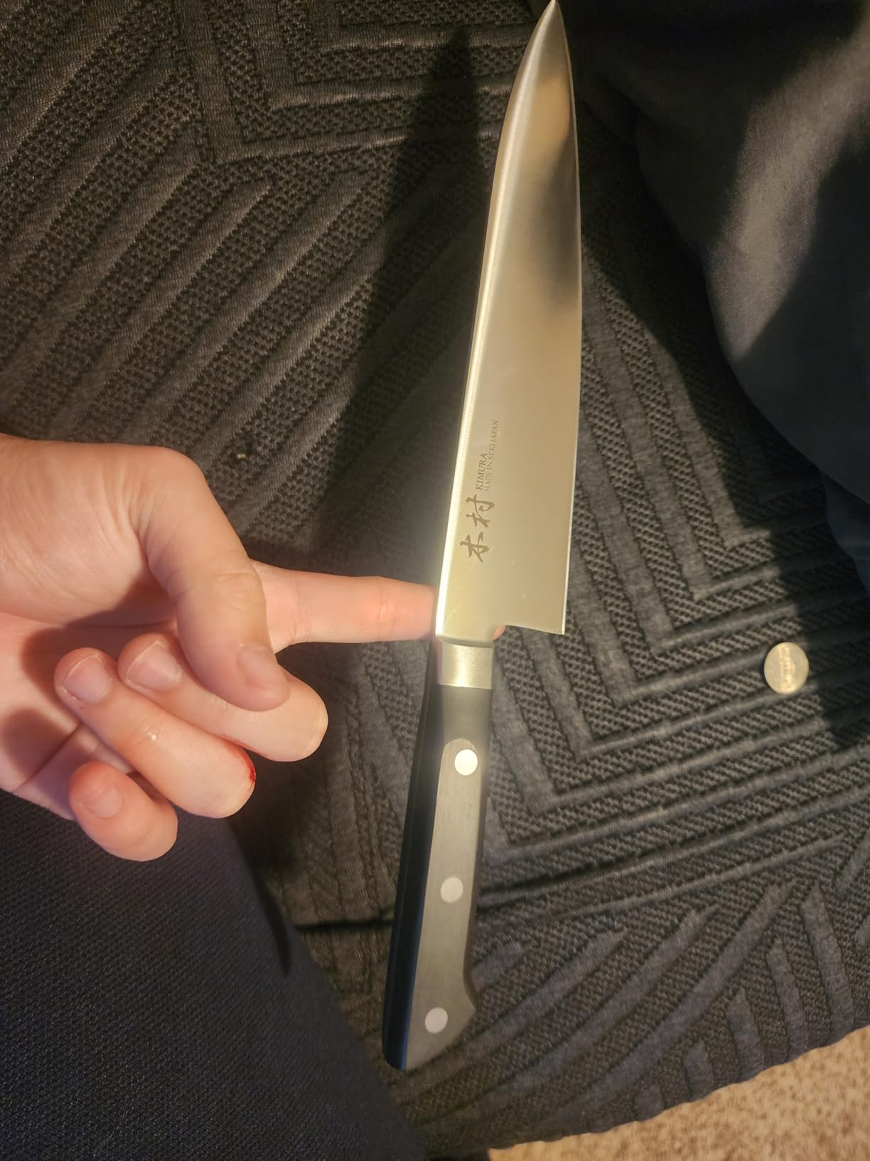 Kimura Nakiri Knife, [Made in Japan], 6.5 inch Professional Chef Knife, Ultra Sharp High Carbon Molybdenum Stainless Steel Kitchen Knives, Chefs Knife with Ergonomic Handle - Japanese Chef's Knife customer photo 1