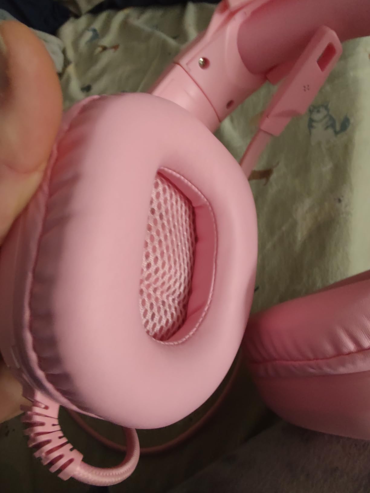 ZIUMIER Pink Wired Gaming Headset with Detachable Cat Ears customer photo 1