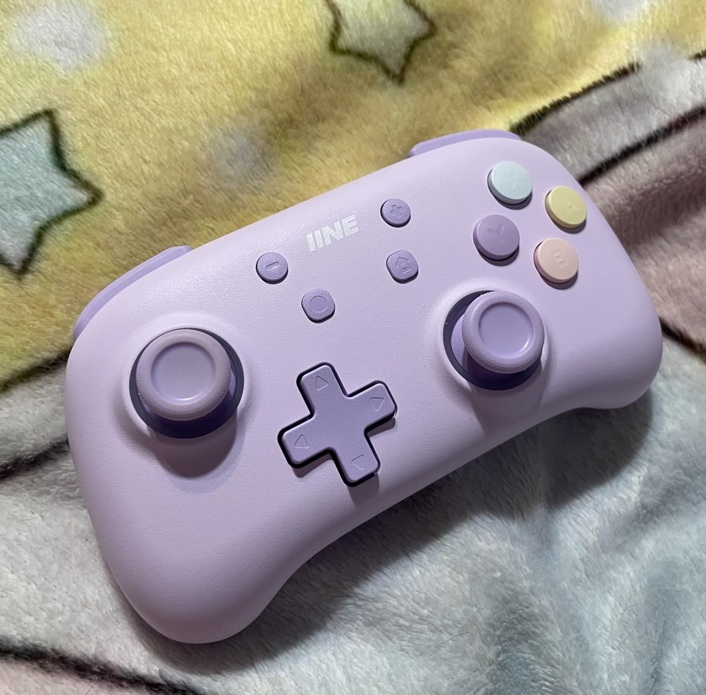 IINE Wireless Controller for Switch/PC/Android/IOS, Cute Gamepad with RGB Lights, Mini Pro Controller with Turbo/Macro/NFC Amiibo/Motion Sensor/Wake-Up/Rumble (Purple) customer photo 2