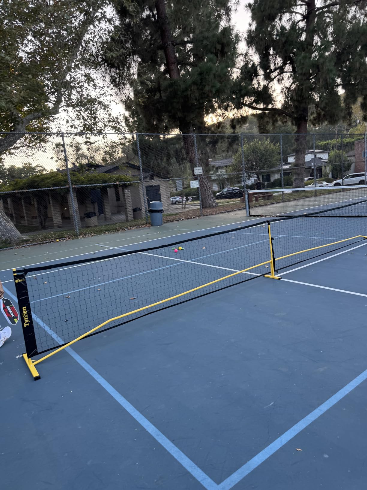 Portable Pickleball Net for Driveway, 22 FT Regulation Size & 11 FT Half Court Size Pickle Ball Net with Ball Collector, 2-in-1 Pickle Ball Net with Carry Bag for Garages Backyard customer photo 2