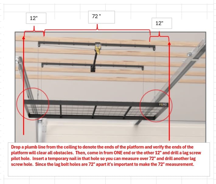 Garage Ceiling Storage Racks – 4x8 FT Overhead Garage Storage Rack with Safety Lock, Heavy-Duty Ceiling Mounted Lift System and Storage Organizer, Ideal for Maximizing Overhead Space, 325 lbs Capacity customer photo 2